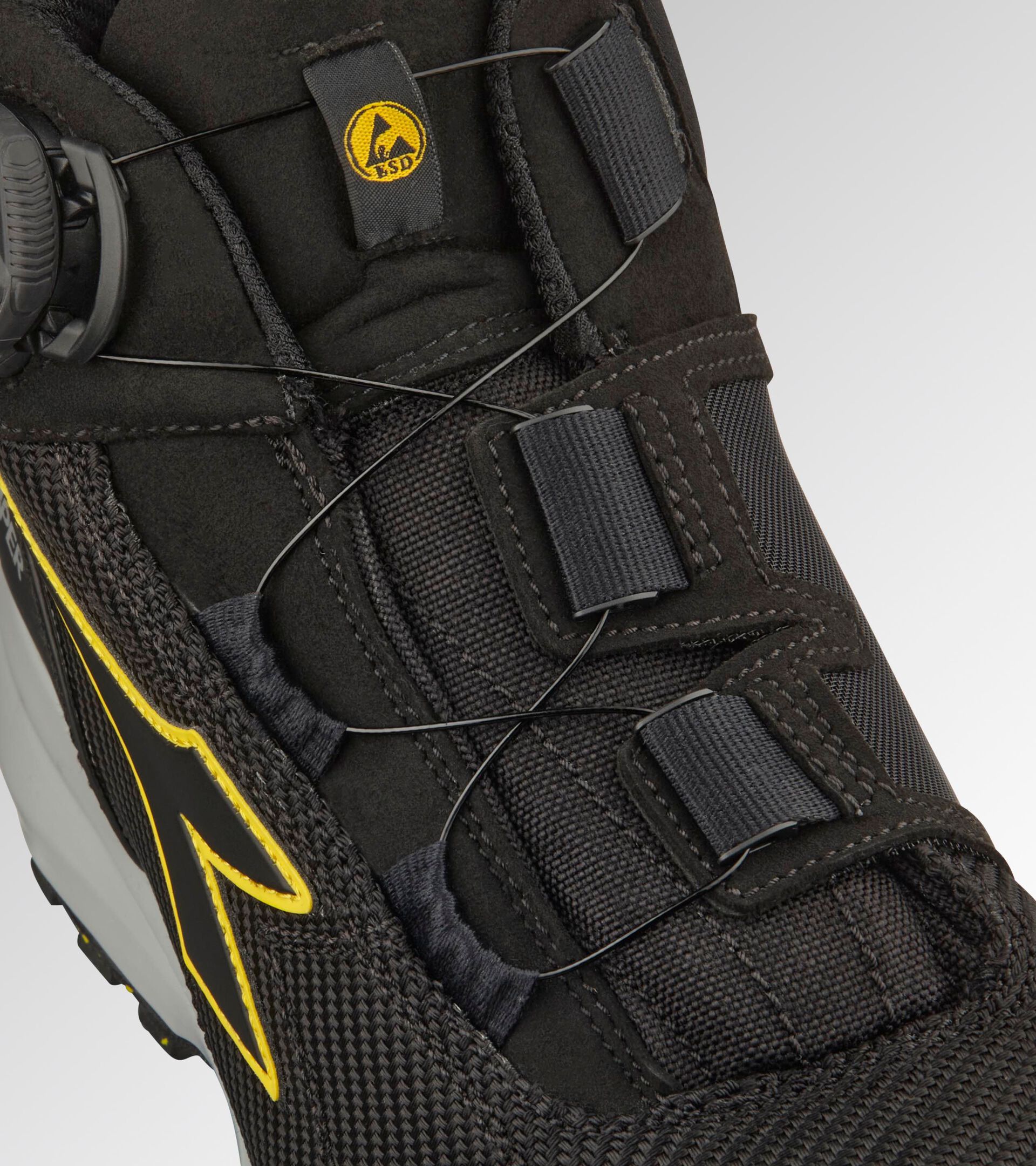 Mid-top safety shoe with BOA&reg; Fit System GLOVE MDS BOA MID S3S FO HRO SR SC ESD BLACK/BLACK - Utility