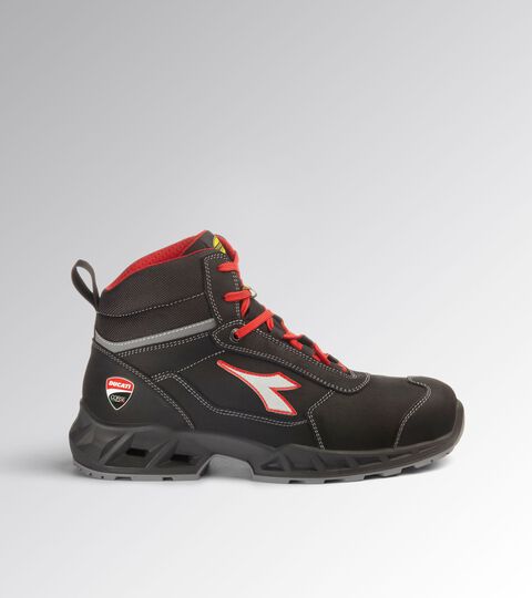 High safety shoe - Diadora Utility x Ducati Corse SHARK ENGINE MID S3S FO SR ESD BLACK/RED - Utility