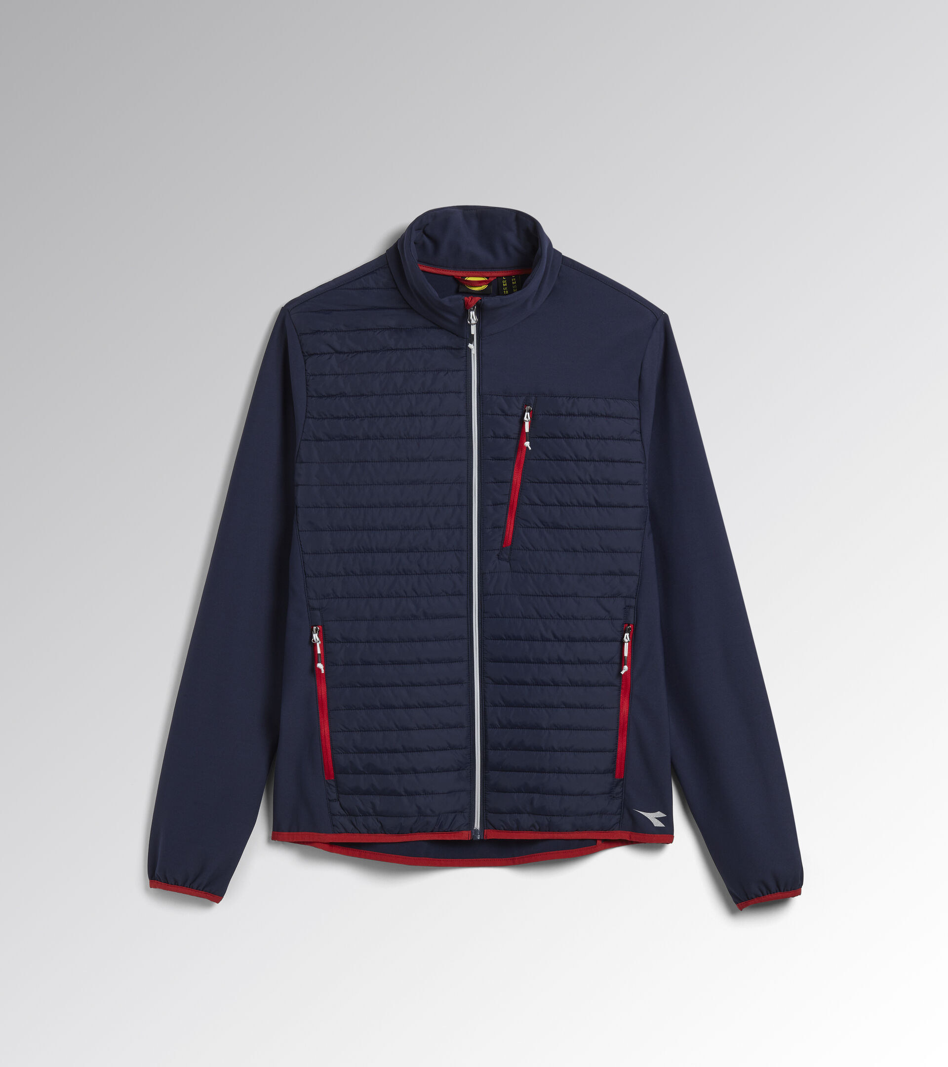 HYBRID SWEAT-JACKET COLOR BLOCK, SAMBA/DARK SAPPHIRE, hi-res
