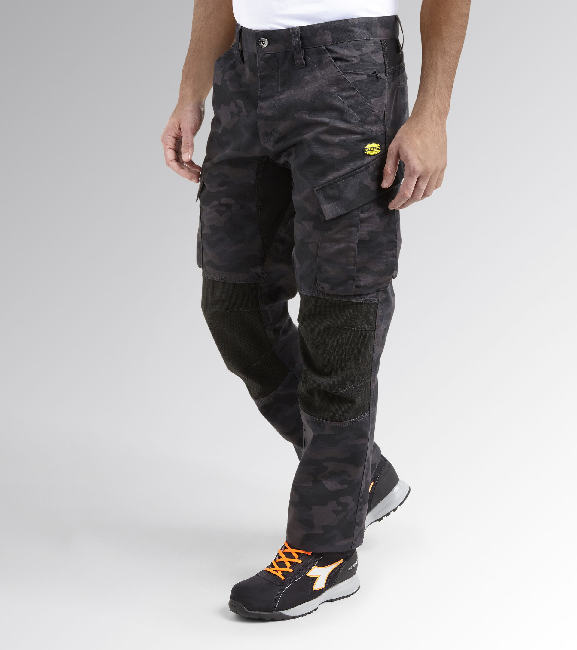 Work trousers PANT RIPSTOP CARGO CAMO GRAY CAMOUFLAGE - Utility