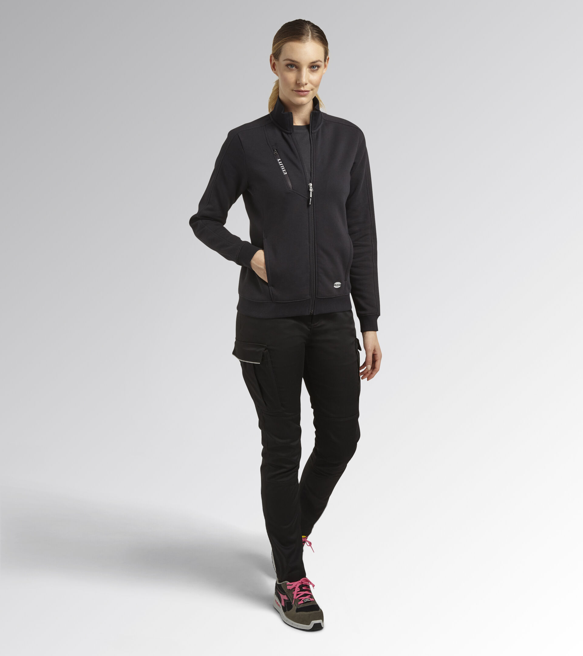 Work track jacket - Women SWEATSHIRT FZ ATHENA BLACK - Utility