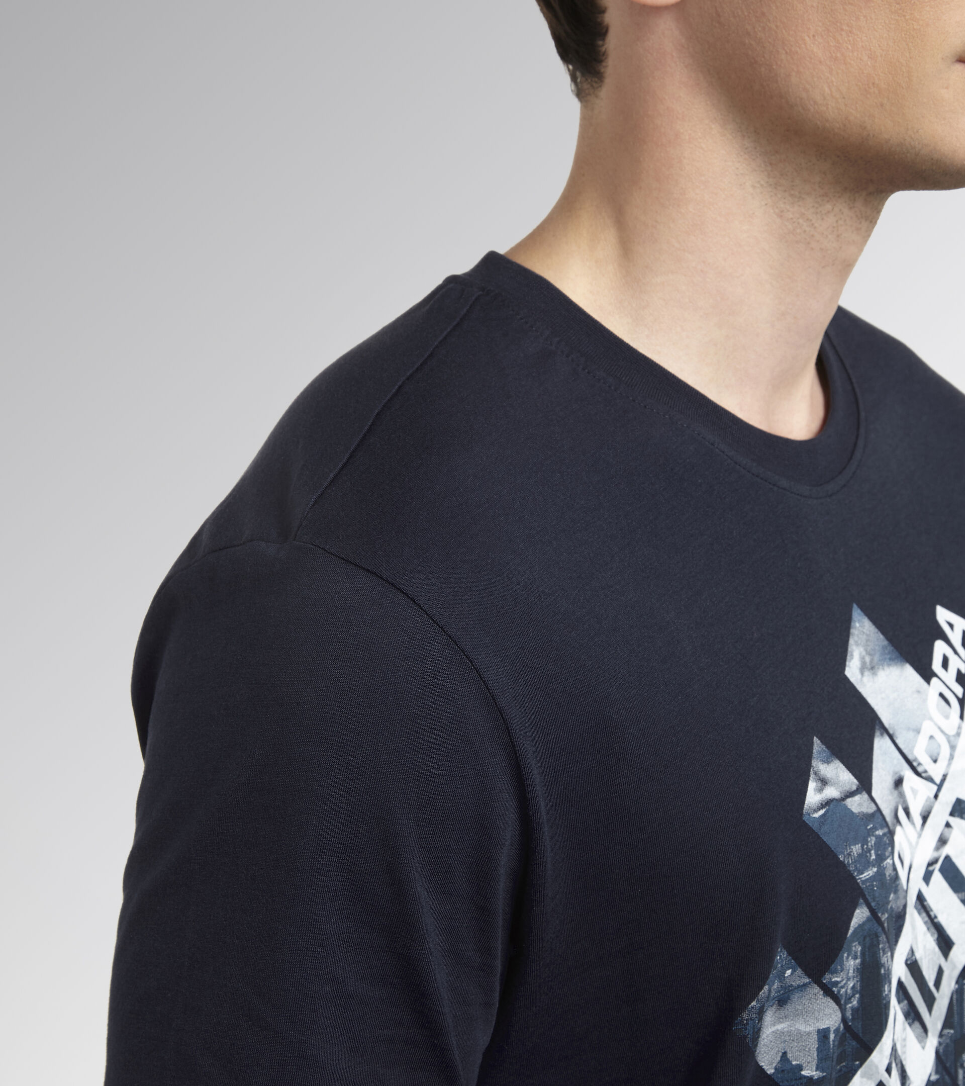 T-SHIRT GRAPHIC ORGANIC, BLUE/DEEP SPACE, hi-res