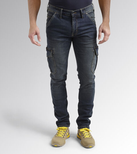 PANT STONE CARGO, DIRTY WASHING Denim work trousers PANT STONE CARGO DIRTY WASHING - Utility