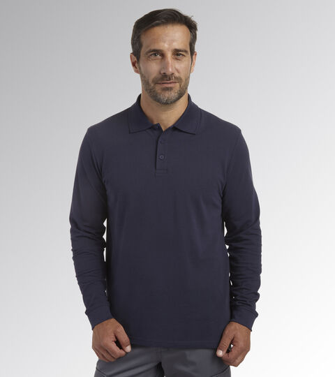 POLO ML ATLANTIS ORGANIC, MARINEBLAU Arbeits-Polohemd, Langarm POLO ML ATLANTIS ORGANIC MARINEBLAU - Utility