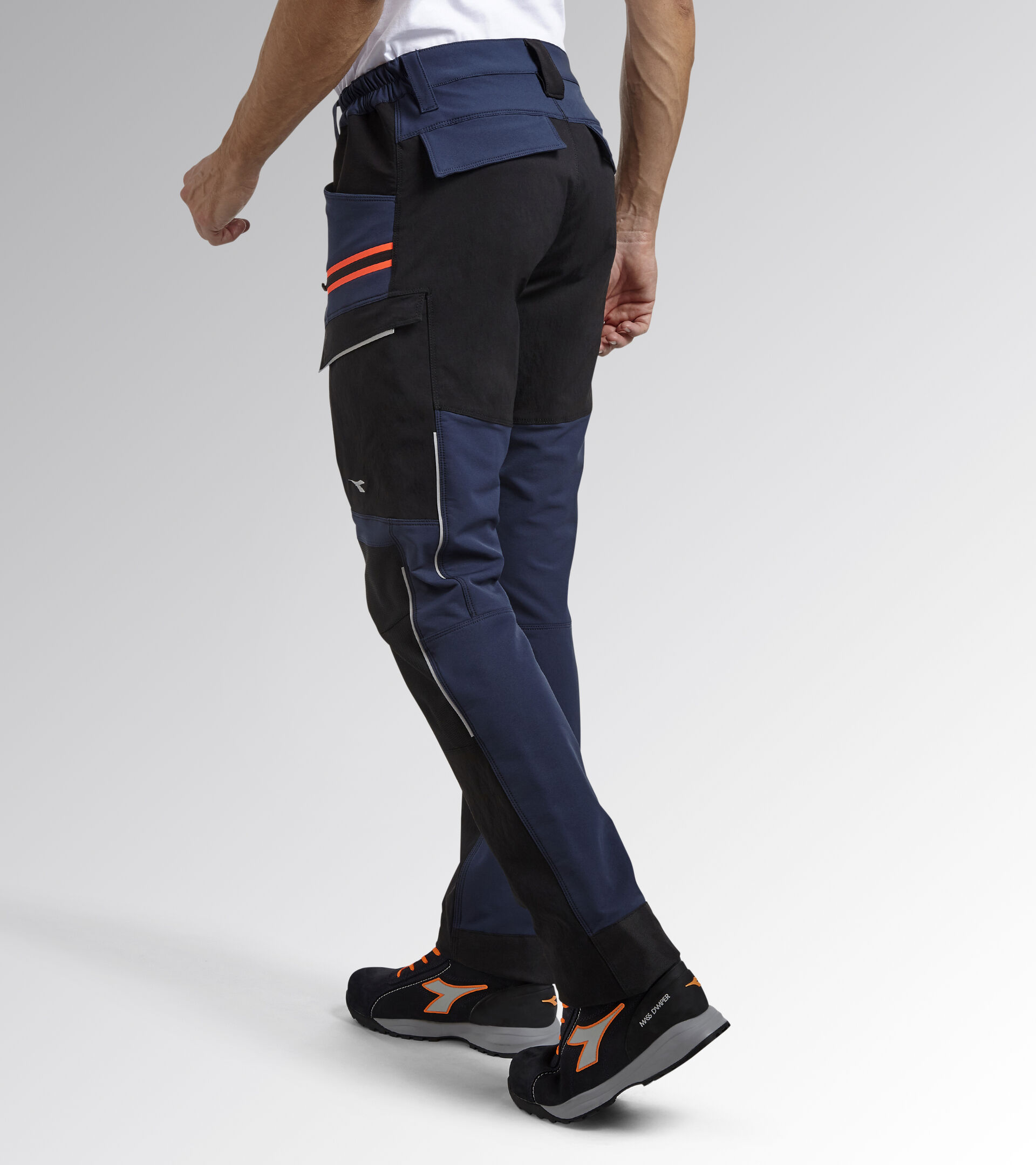 Work trousers PANT HYBRID CARGO BLACK/BLUE DENIM - Utility