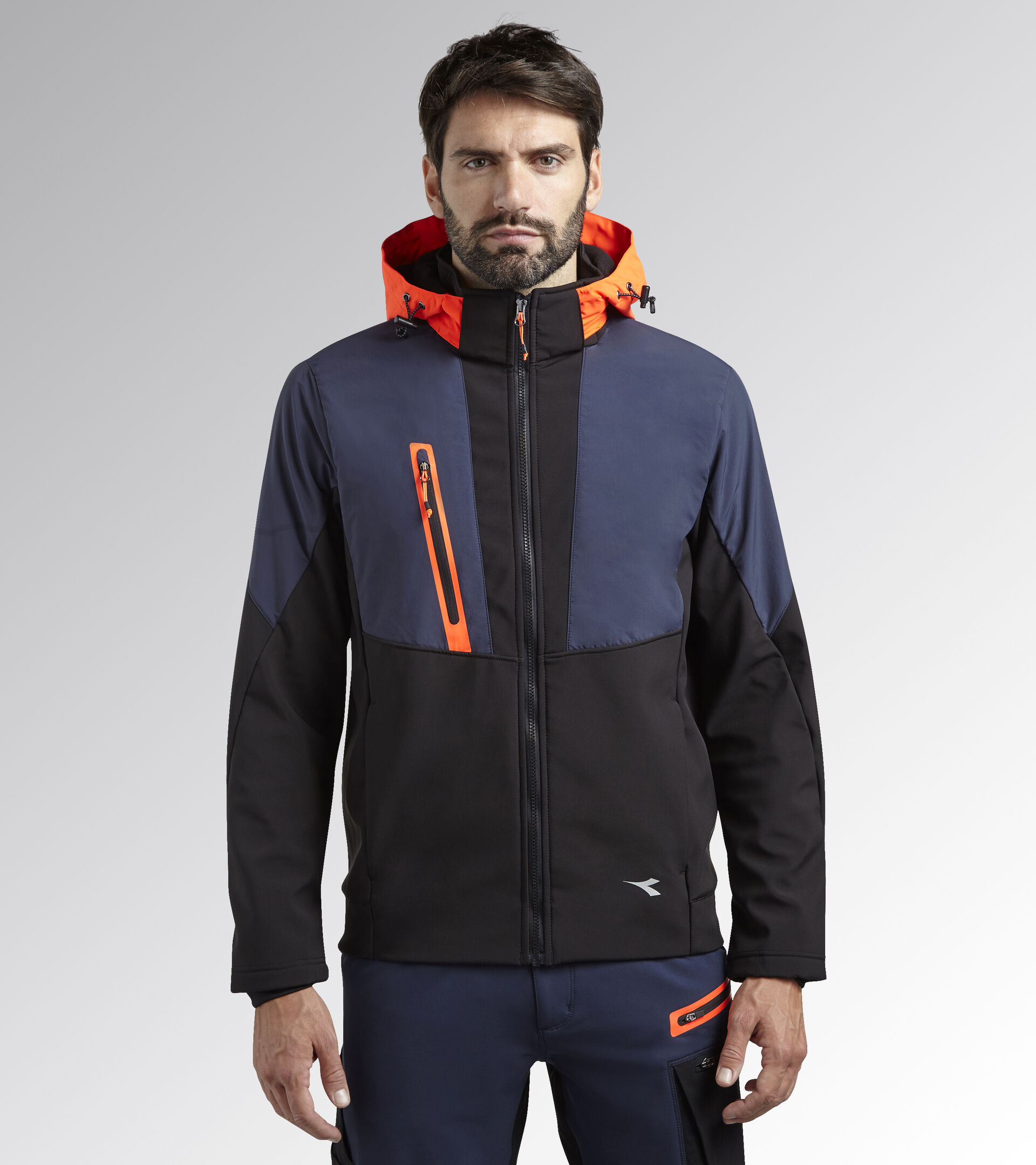 SOFTSHELL HYBRID, BLACK/BLUE DENIM, hi-res