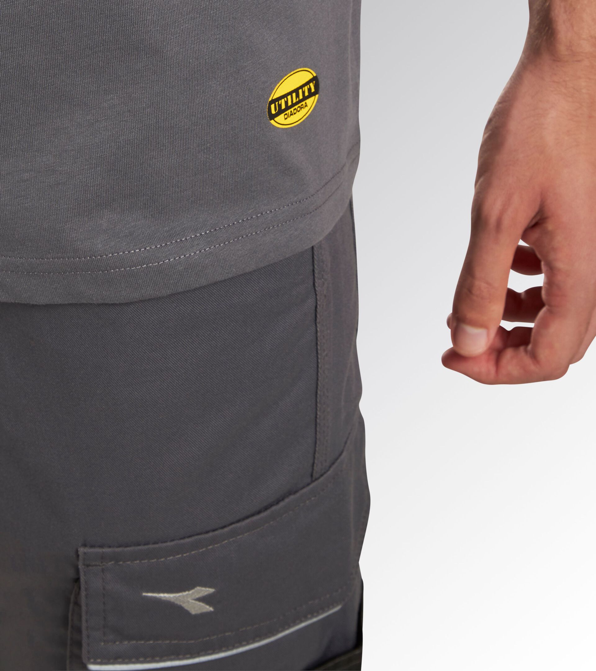 Short-sleeved work T-shirt T-SHIRT GRAPHIC STEEL GRAY - Utility