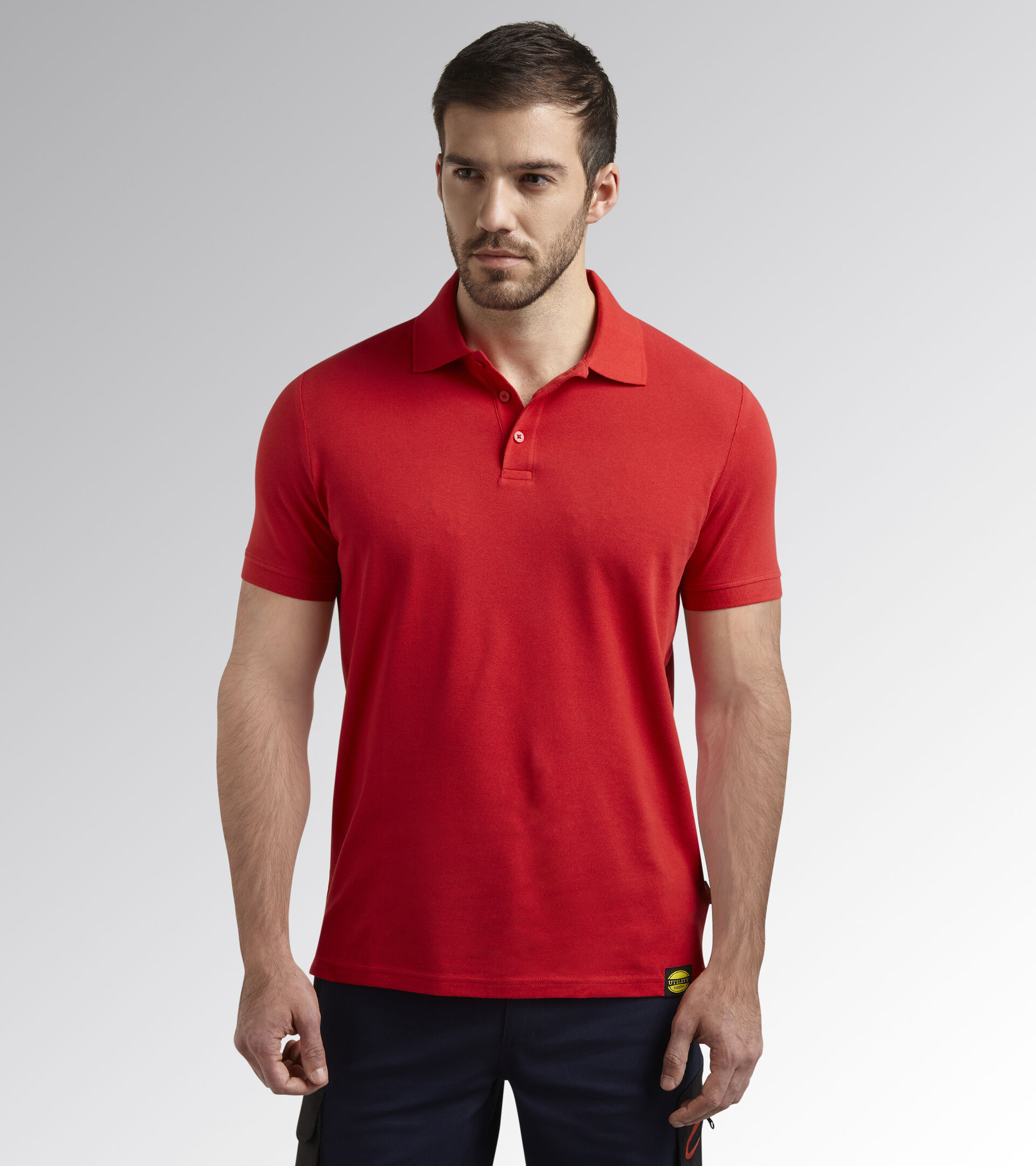 Short-sleeved work polo shirt POLO MC ATLAR ORGANIC TRUE RED - Utility