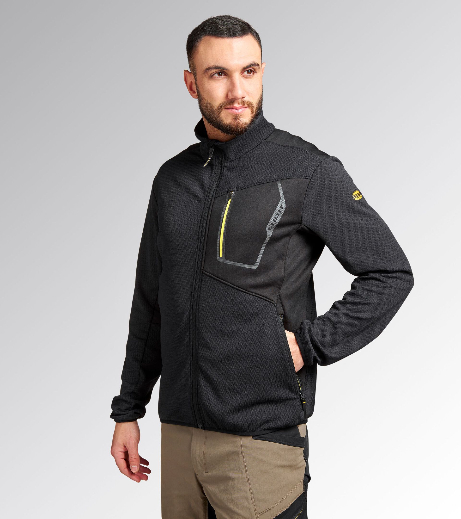 Work fleece POLAR FLEECE FZ EVOLUTION BLACK - Utility