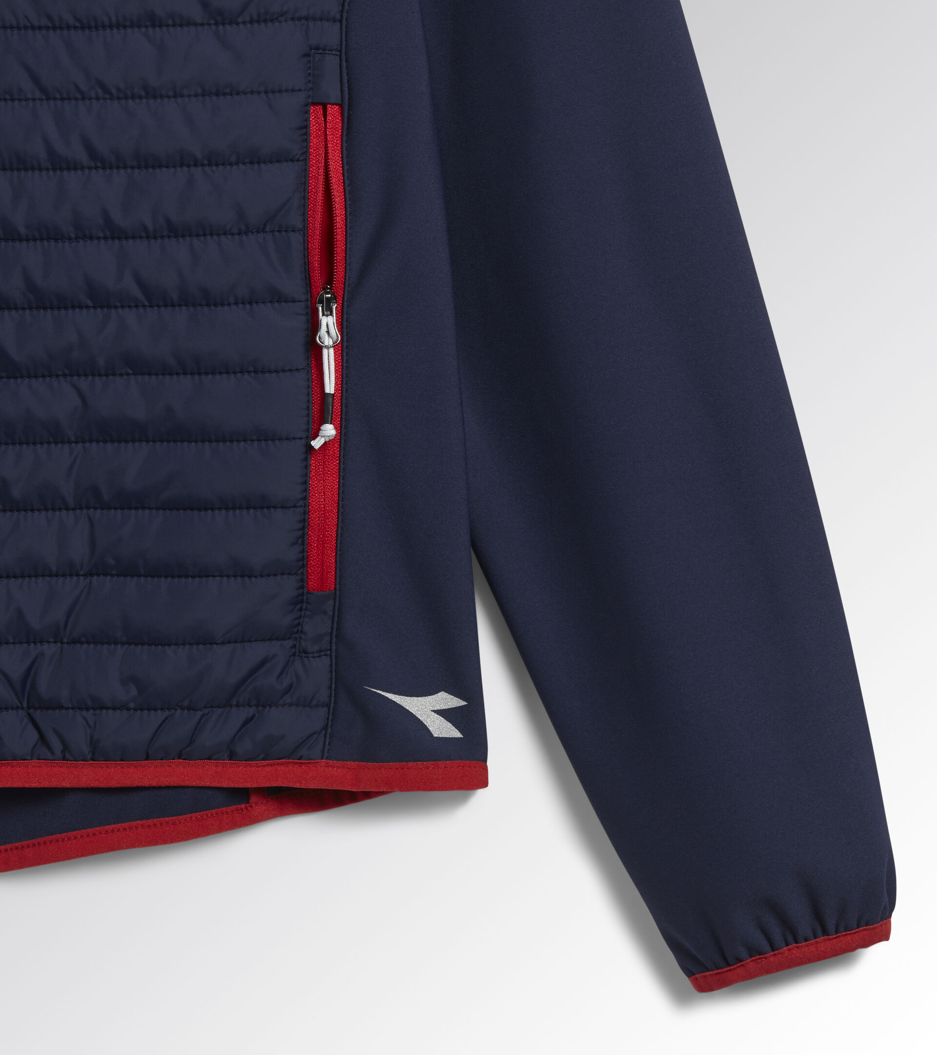 HYBRID SWEAT-JACKET COLOR BLOCK, SAMBA/DARK SAPPHIRE, hi-res