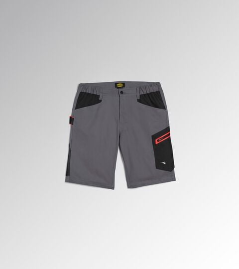 Stretch cotton canvas shorts BERMUDA STRETCH 2.0 STEEL GRAY - Utility