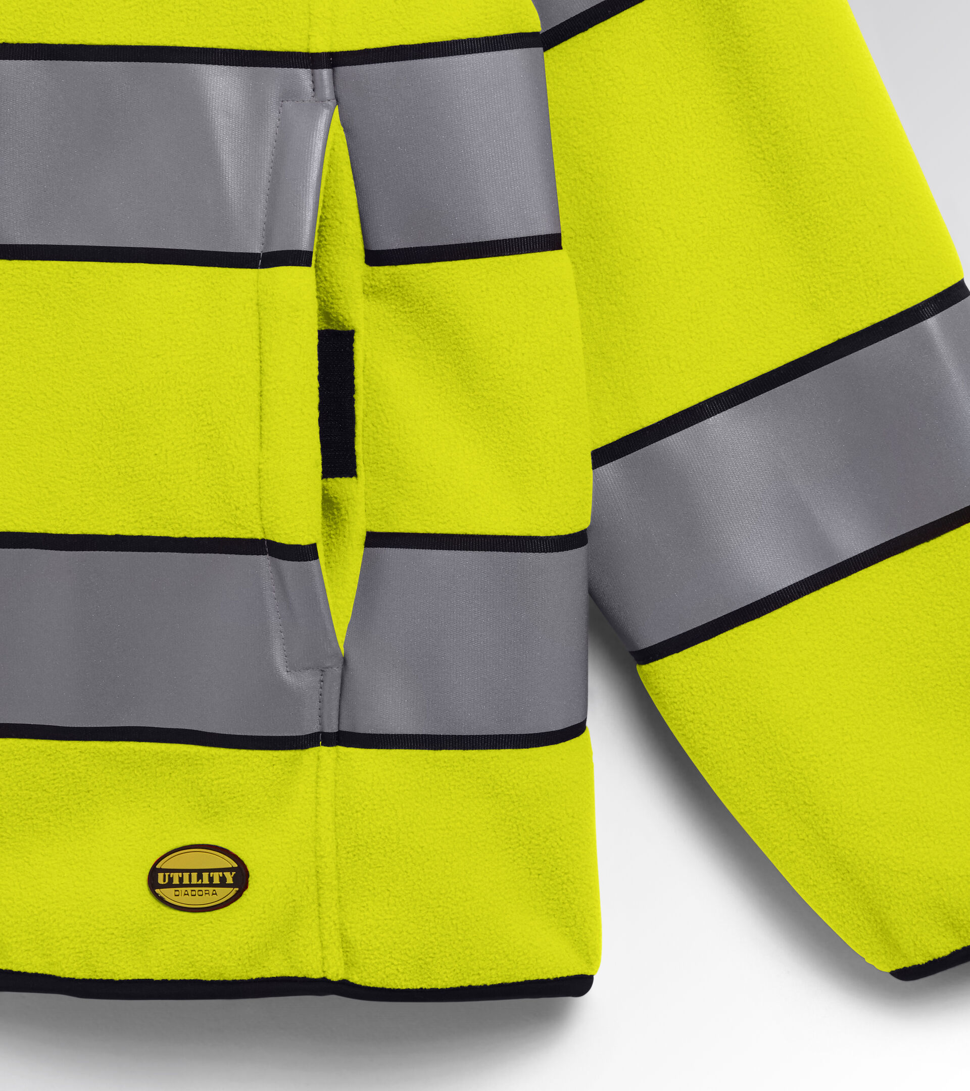 Work track jacket SWEAT PILE HV 20471:2013 3 FLUORESCENT YELLOW ISO20471 - Utility