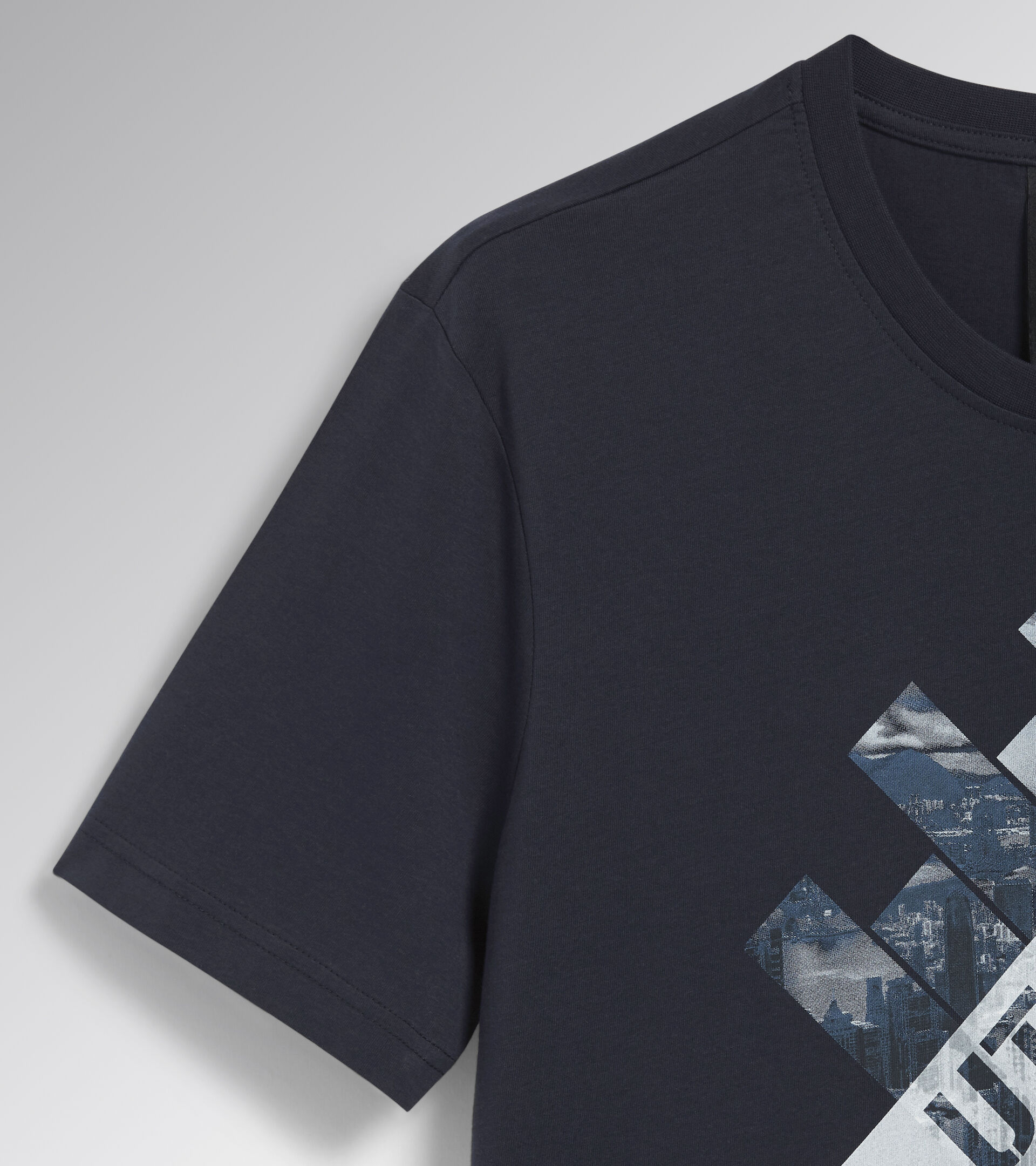 T-SHIRT GRAPHIC ORGANIC, BLUE/DEEP SPACE, hi-res