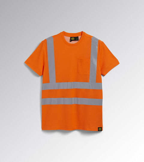 Work T-shirt T-SHIRT HV ISO 20471 FLUORESCENT ORANGE ISO20471 - Utility