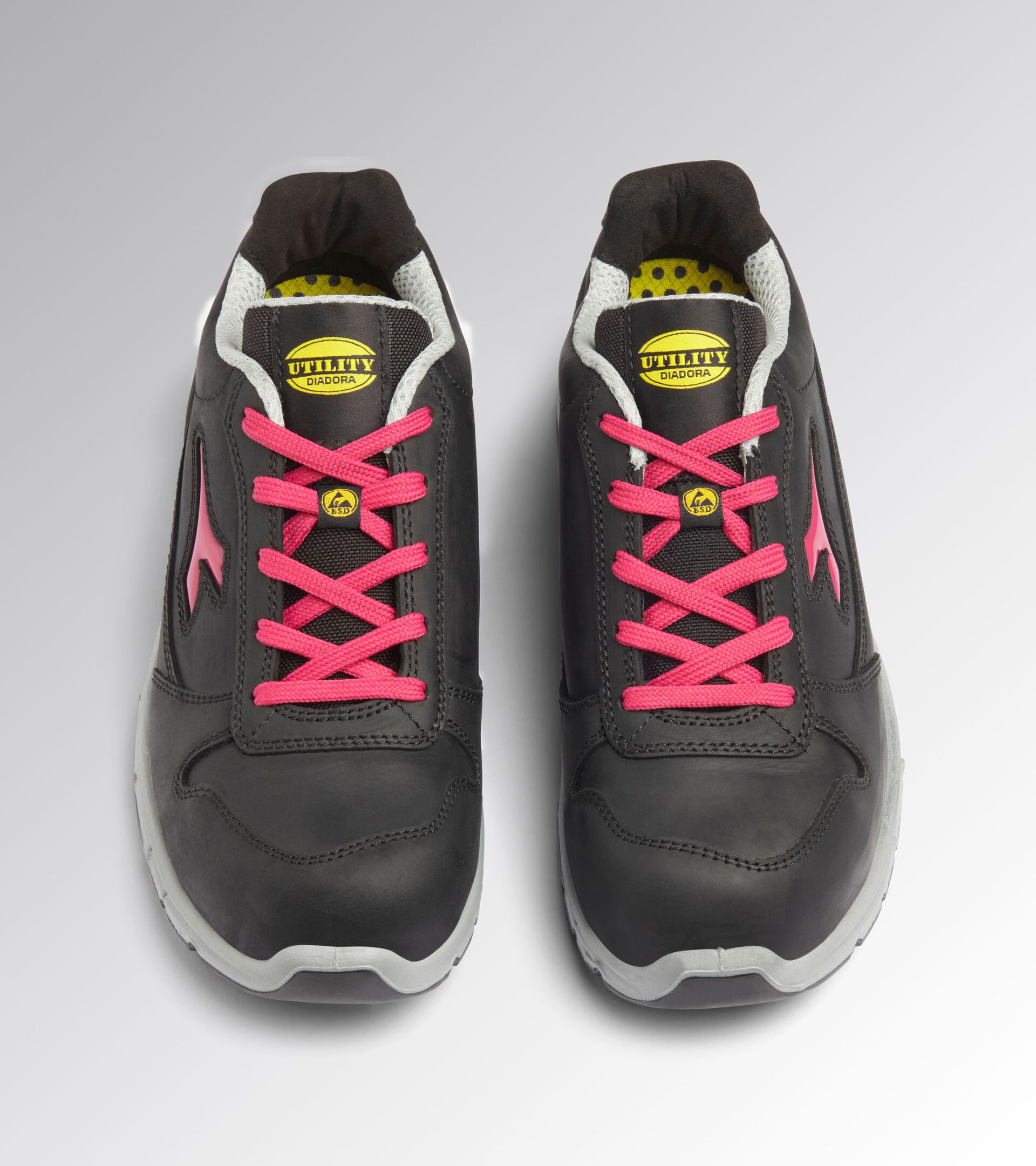 Niedriger Arbeitsschuh RUN LOW S3S FO SR ESD SCHWARZ/ROT FUCHSIE - Utility