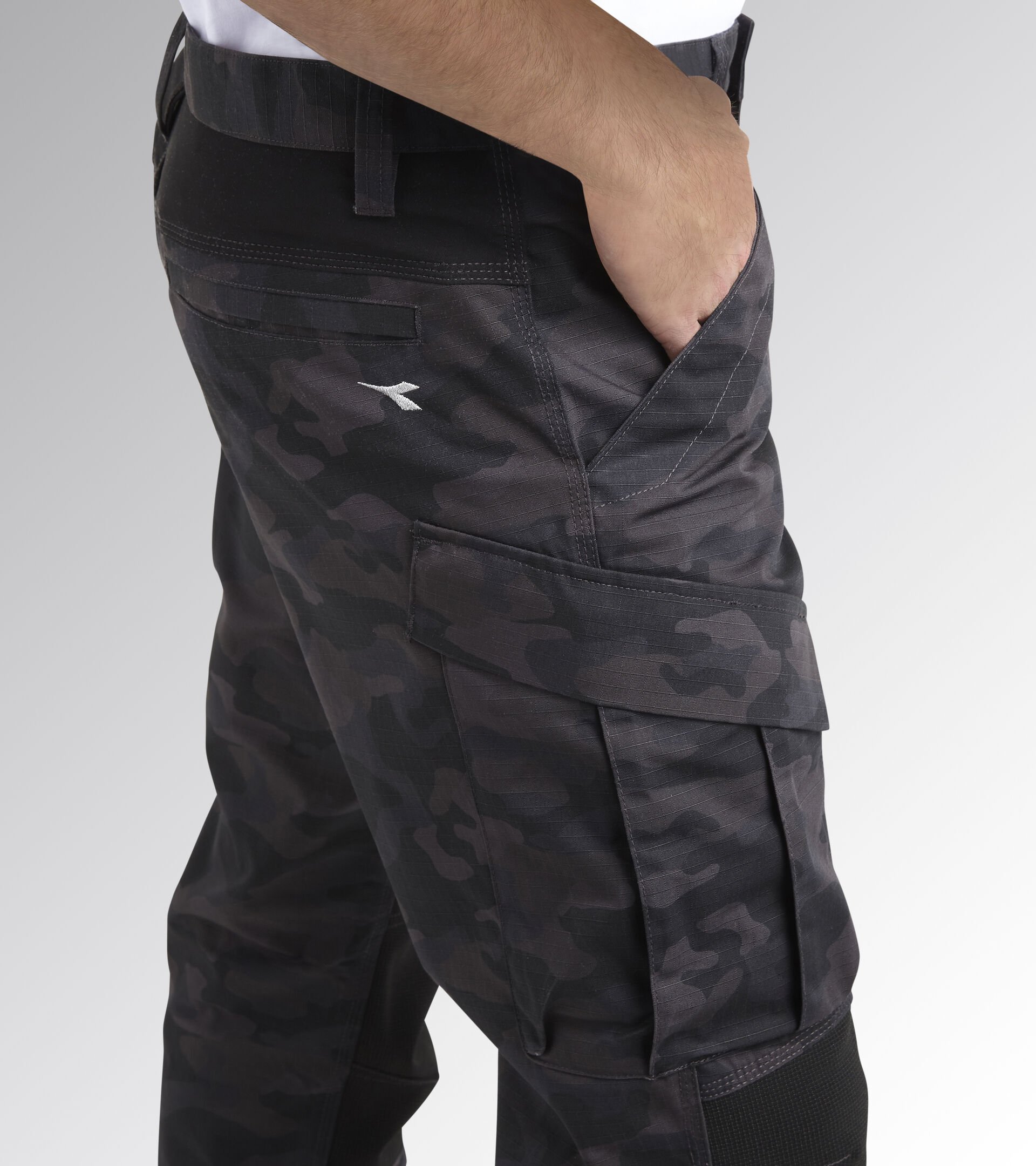 Work trousers PANT RIPSTOP CARGO CAMO GRAY CAMOUFLAGE - Utility