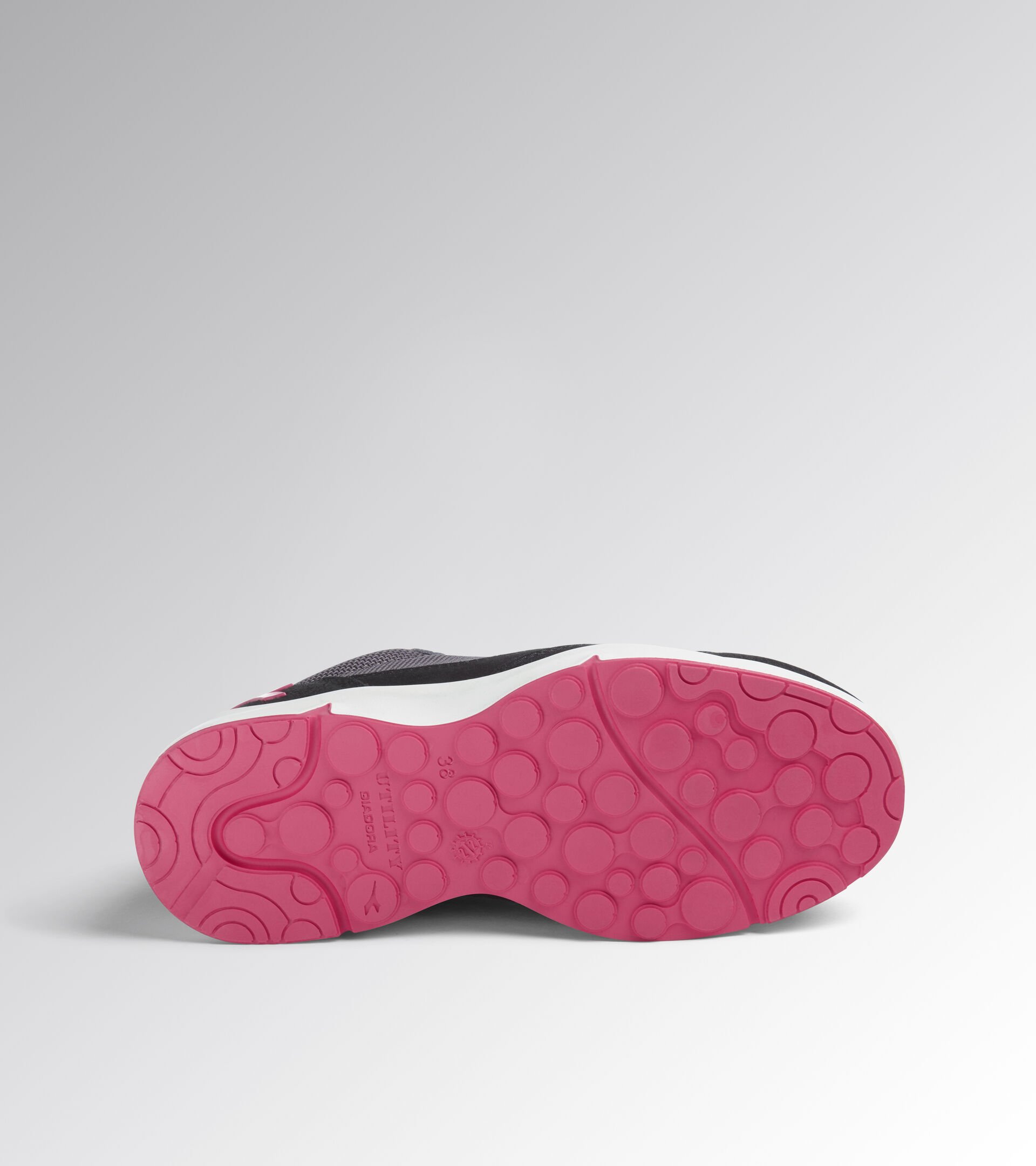 Low safety shoe - Women ATHENA TEXT LOW S1PL FO SR ESD NINE IRON/RASPBERRY - Utility