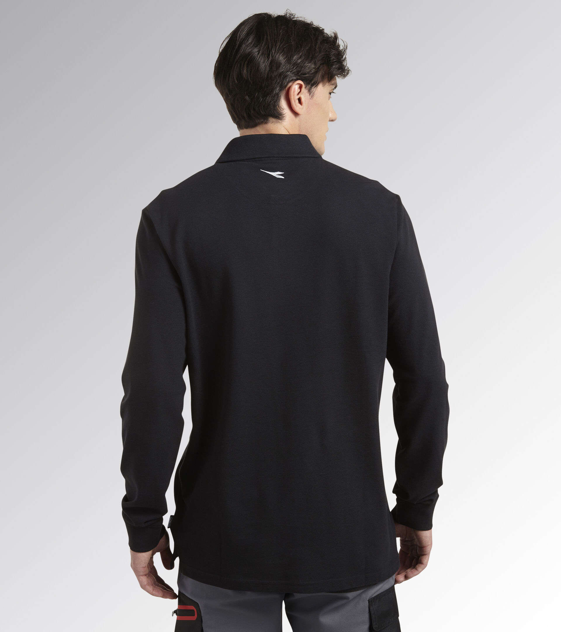 Long-sleeved work polo shirt POLO ML ATLANTIS ORGANIC BLACK - Utility