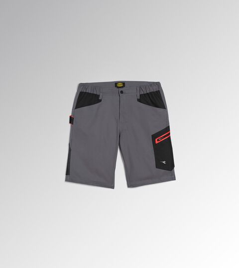 Stretch cotton canvas shorts BERMUDA STRETCH 2.0 STEEL GRAY - Utility