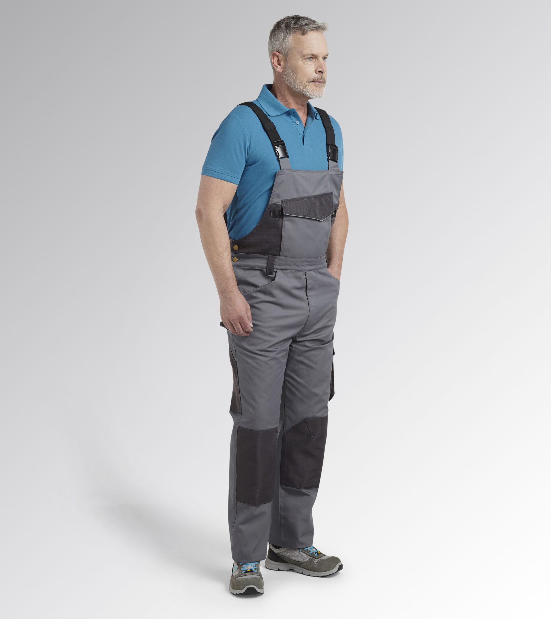 Arbeitsoverall BIB OVERALL POLY STAHLGRAU - Utility