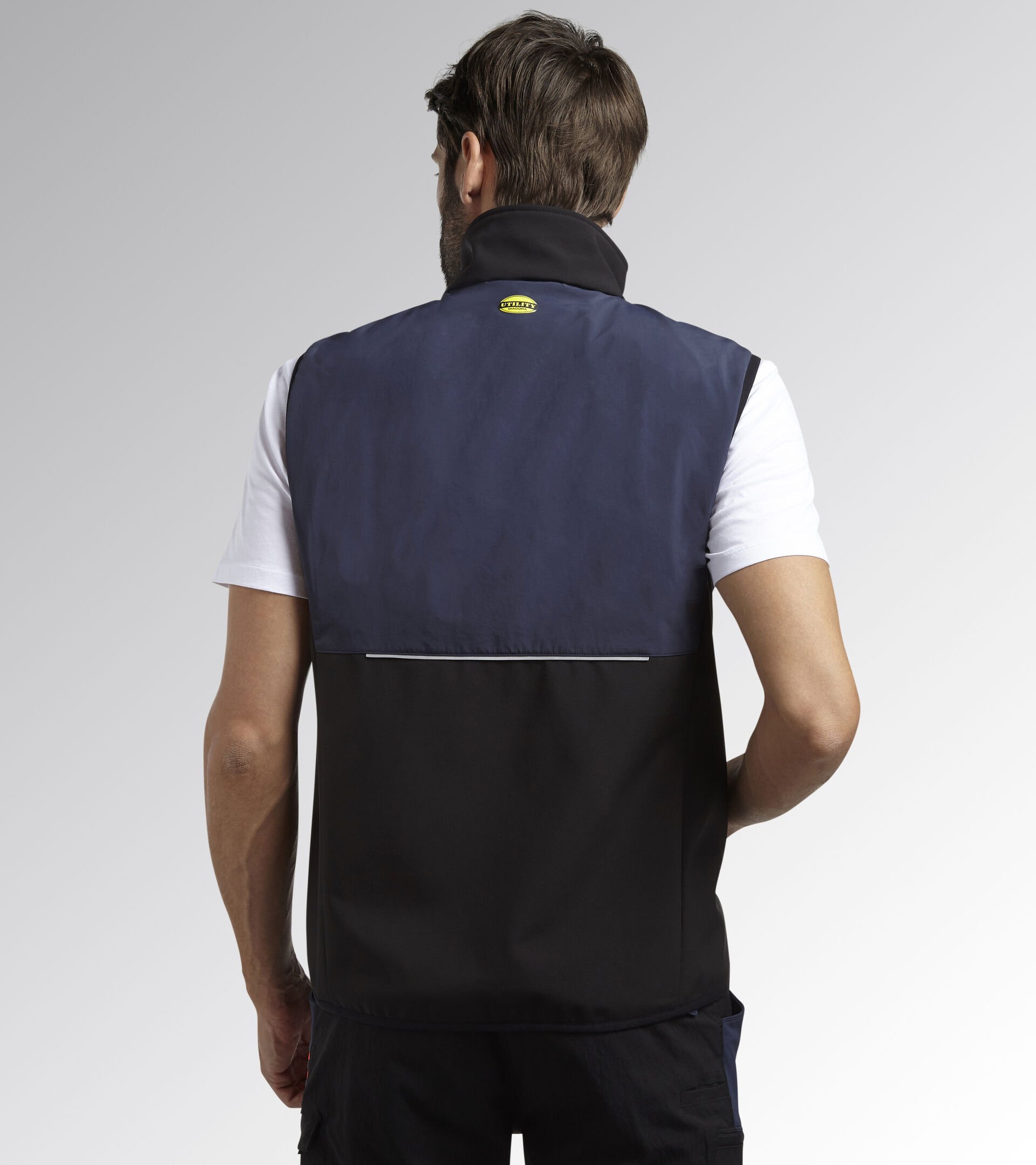 Gilet da lavoro VEST SOFTSHELL HYBRID NERO/BLU PROFONDO - Utility