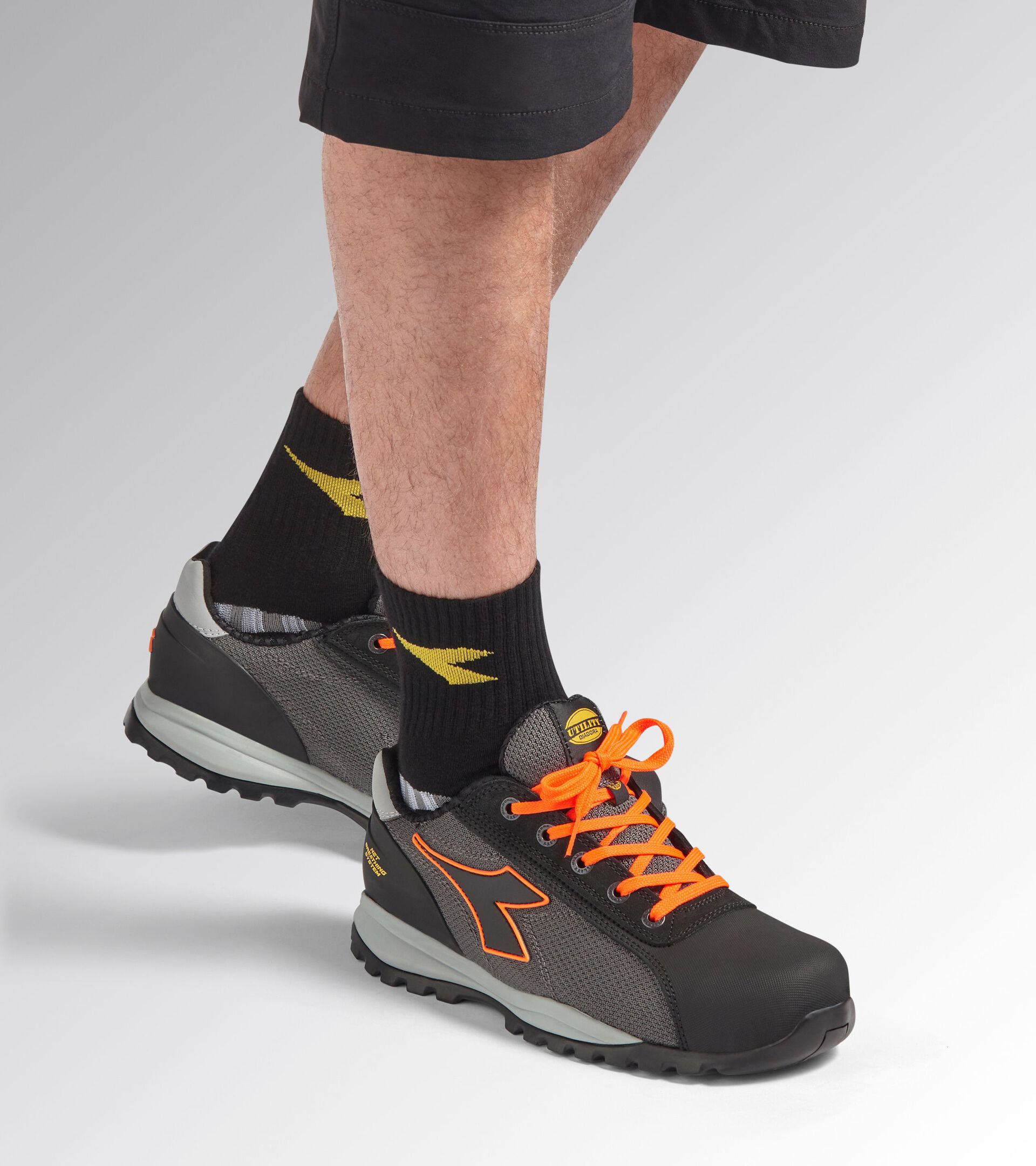 Low safety shoe GLOVE NET LOW PRO S1PL FO SR HRO ESD ASPHALT/ORANGE FLUO - Utility