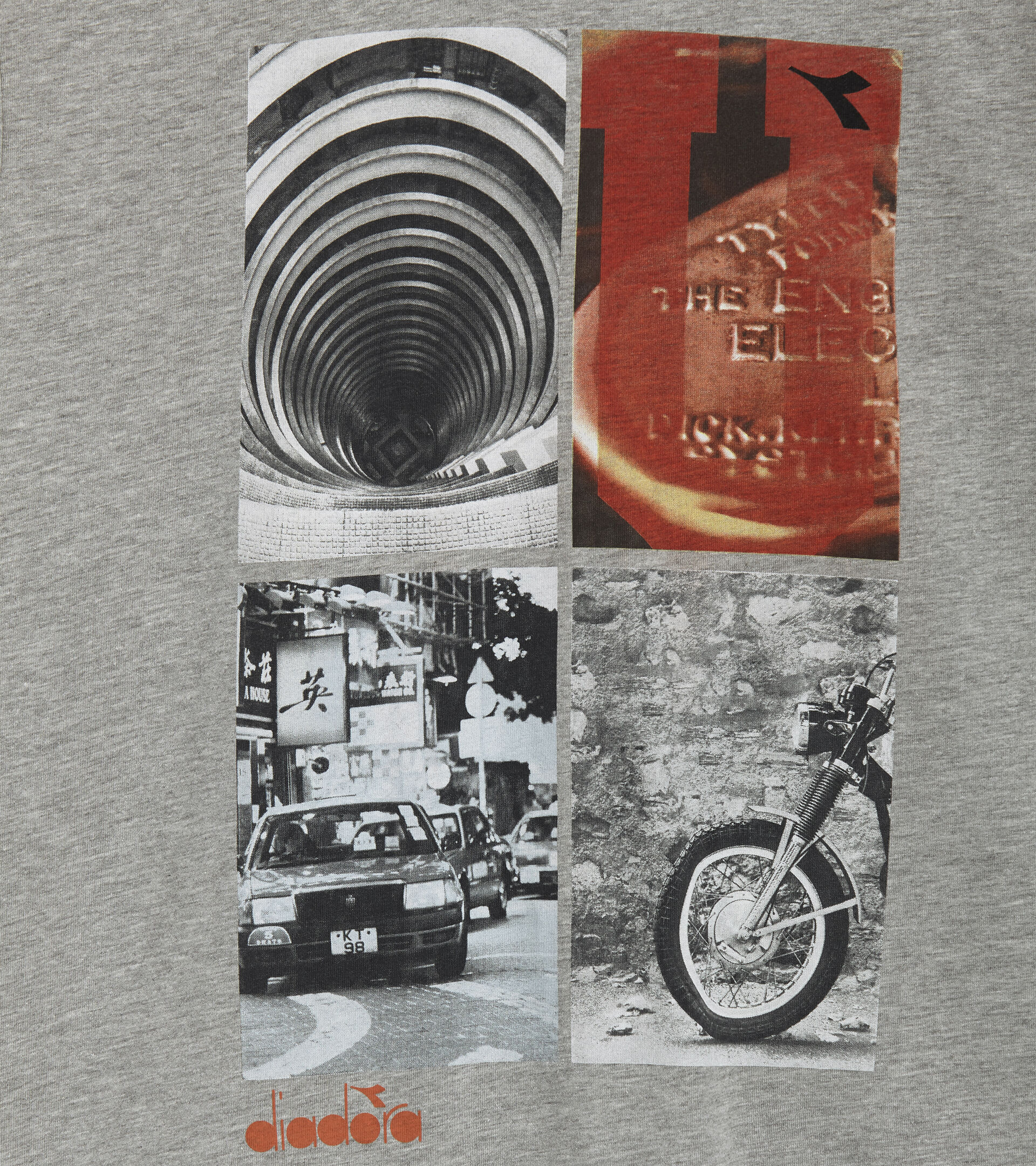 T-SHIRT GRAPHIC ORGANIC, LIGHT MIDDLE GREY MELANGE, hi-res