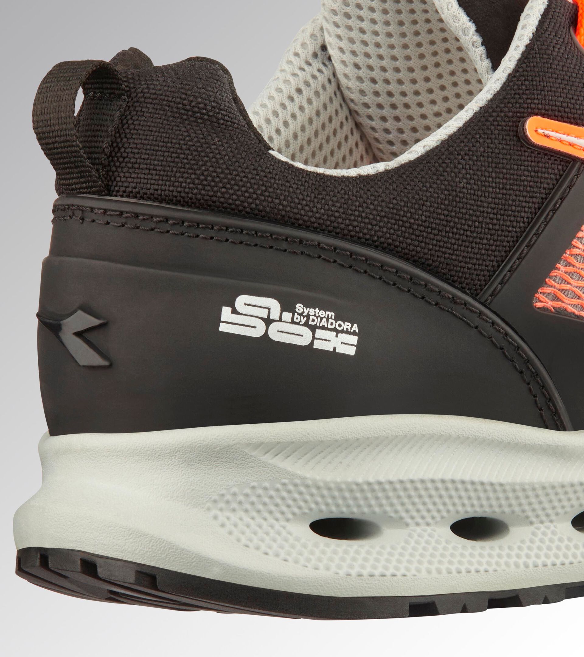 Niedriger Sicherheitsschuh S1PS GLOVE A.BOX LOW GHOST S1PS SCHWARZ/ORANGE FLUO - Utility