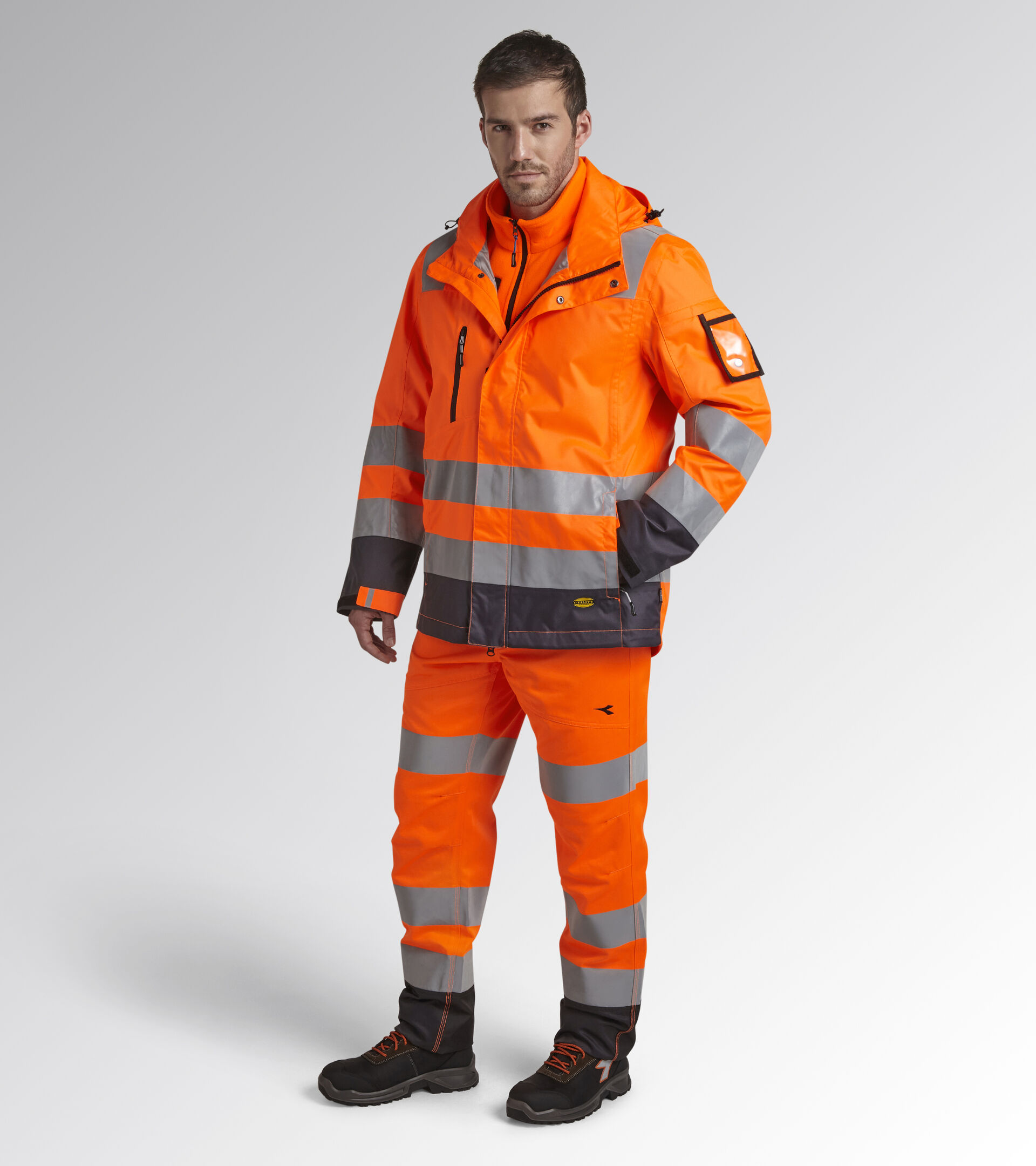HV JACKET ISO 20471 EXTERNAL SHELL, FLUORESCENT ORANGE ISO20471, hi-res