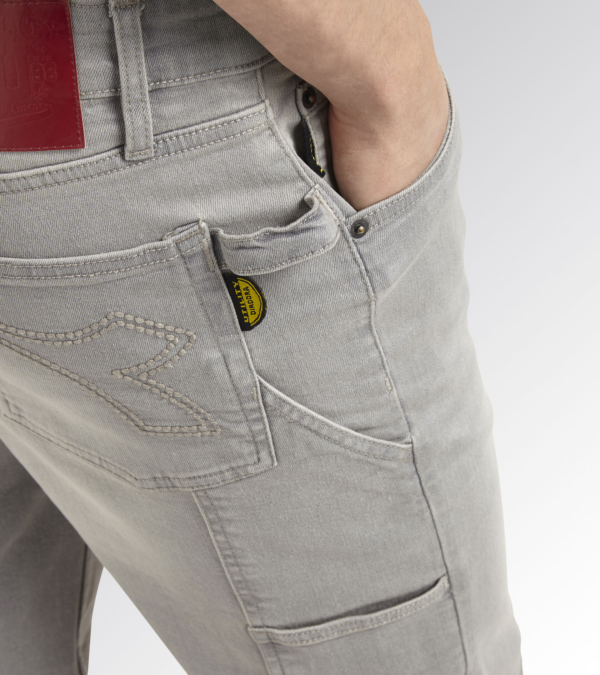 Bermuda work shorts BERMUDA STONE DENIM LIGHT GRAY - Utility