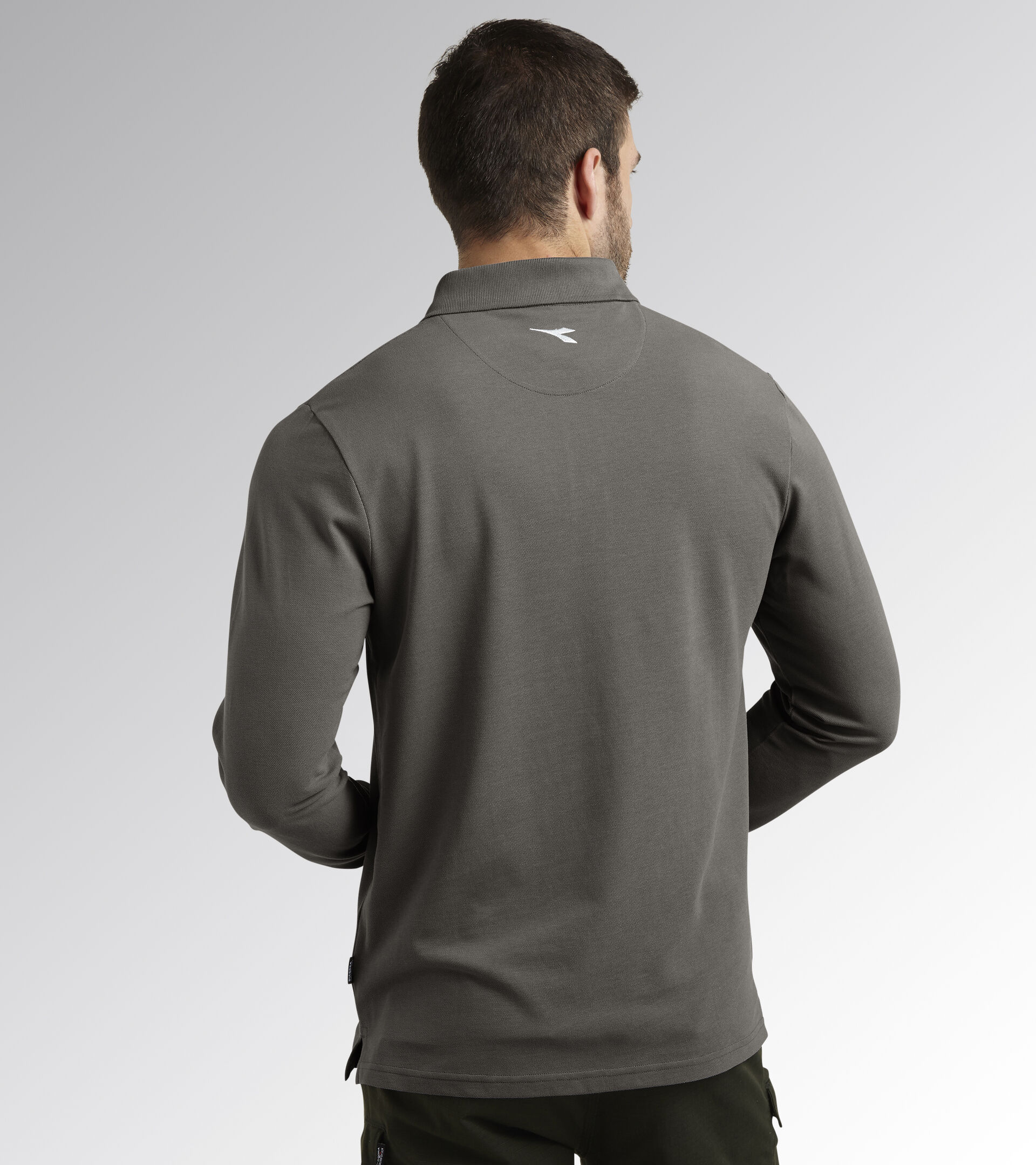 Long-sleeved work polo shirt POLO ML ATLANTIS ORGANIC STEEL GRAY - Utility