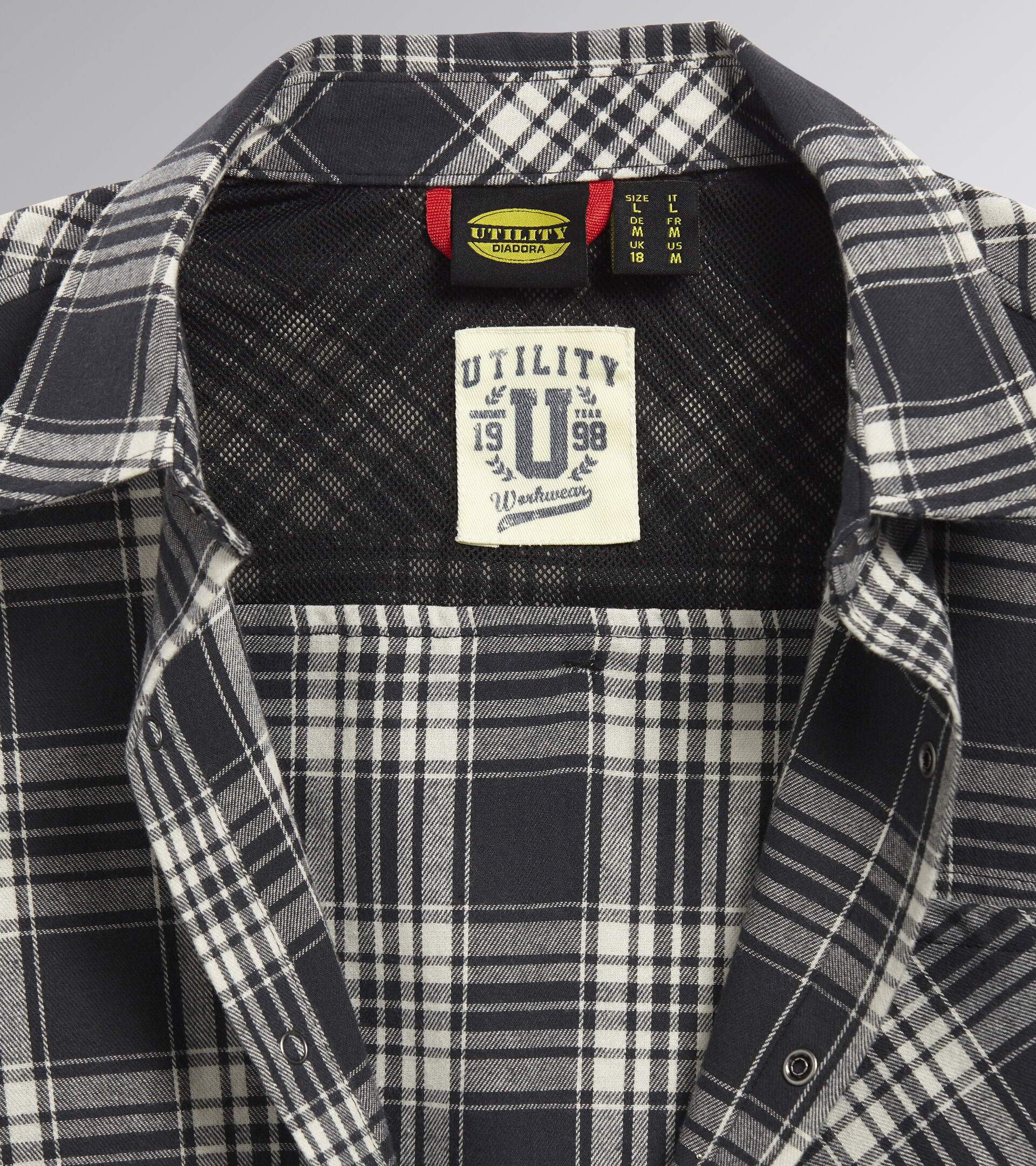 SHIRT CHECK, BLACK/OFF WHITE, hi-res