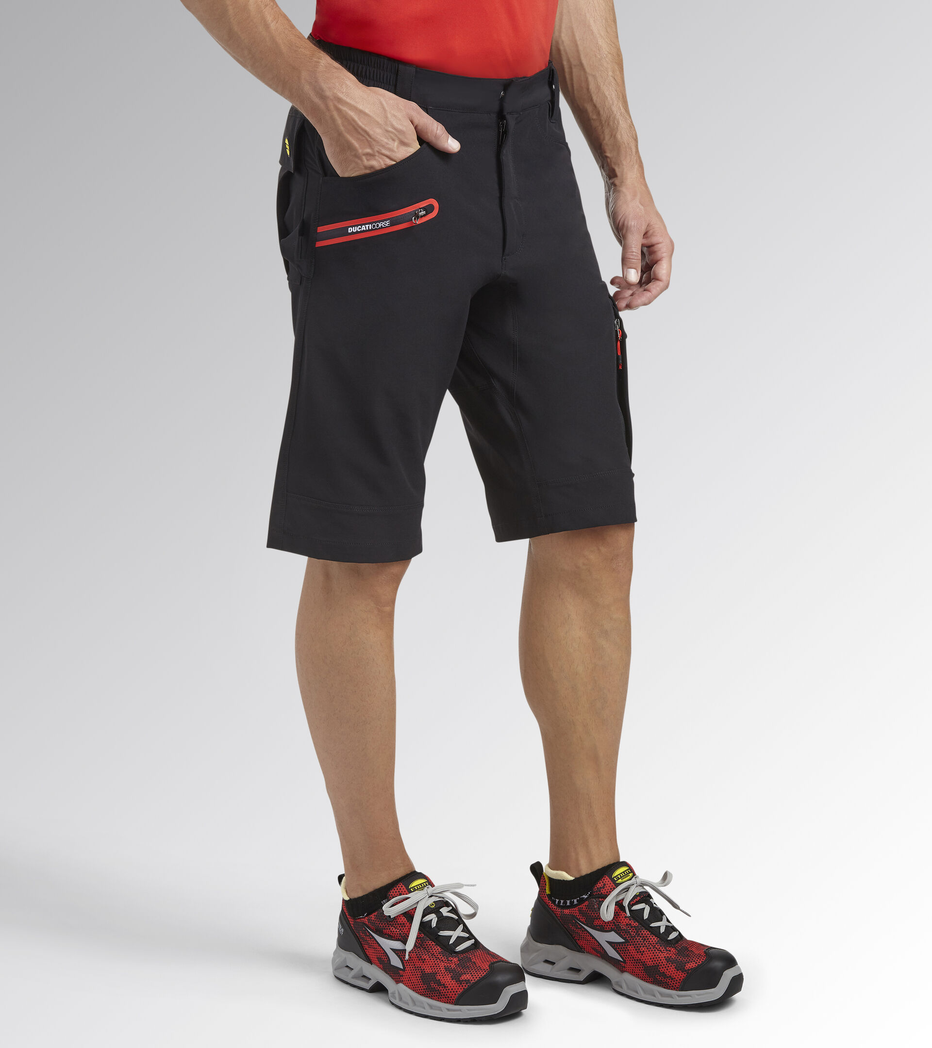 Bermudashorts - Diadora Utility x Ducati Corse BERMUDA DUCATI SCHWARZ - Utility