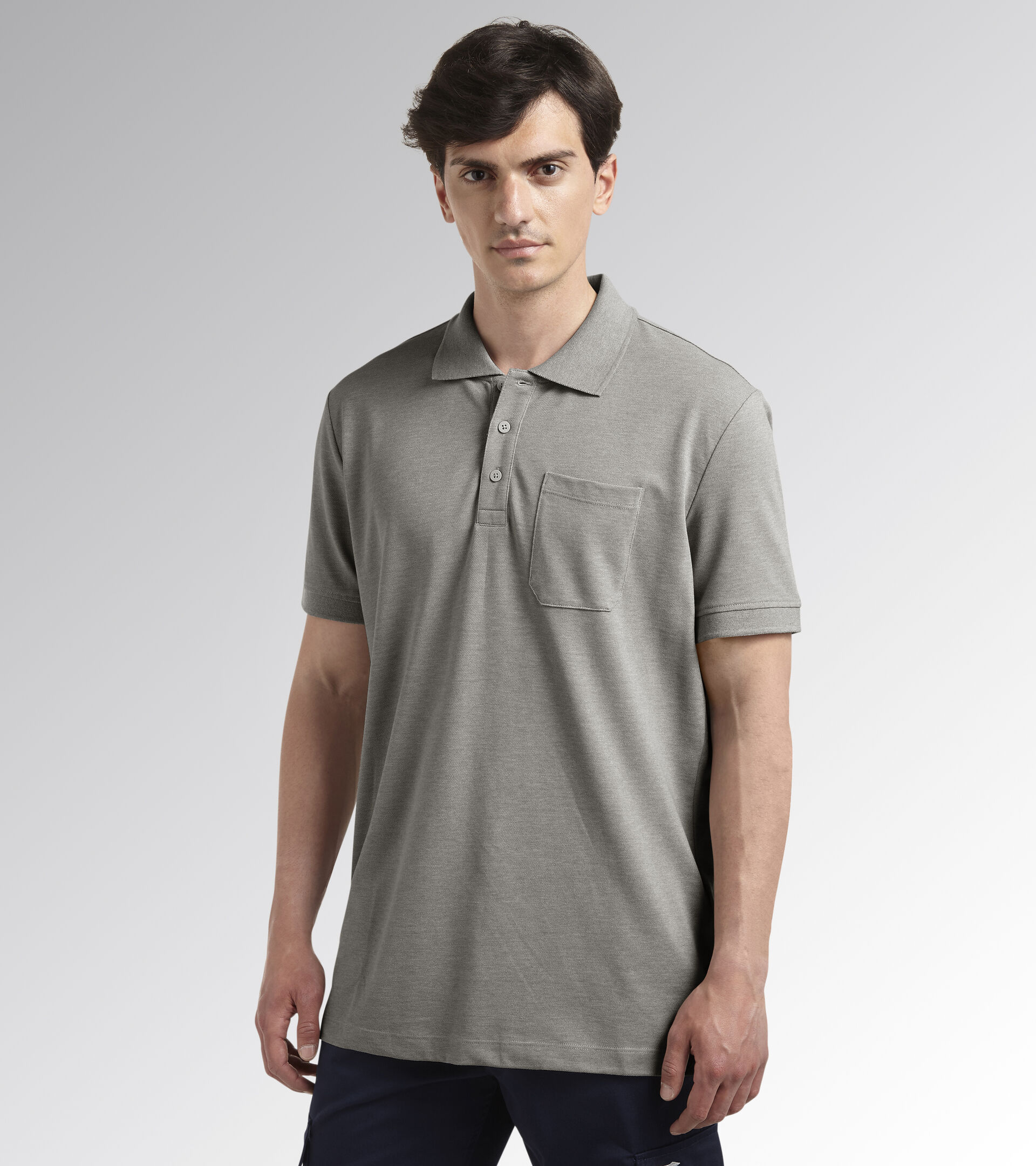 POLO MC INDUSTRY, LIGHT MIDDLE GREY MELANGE, hi-res