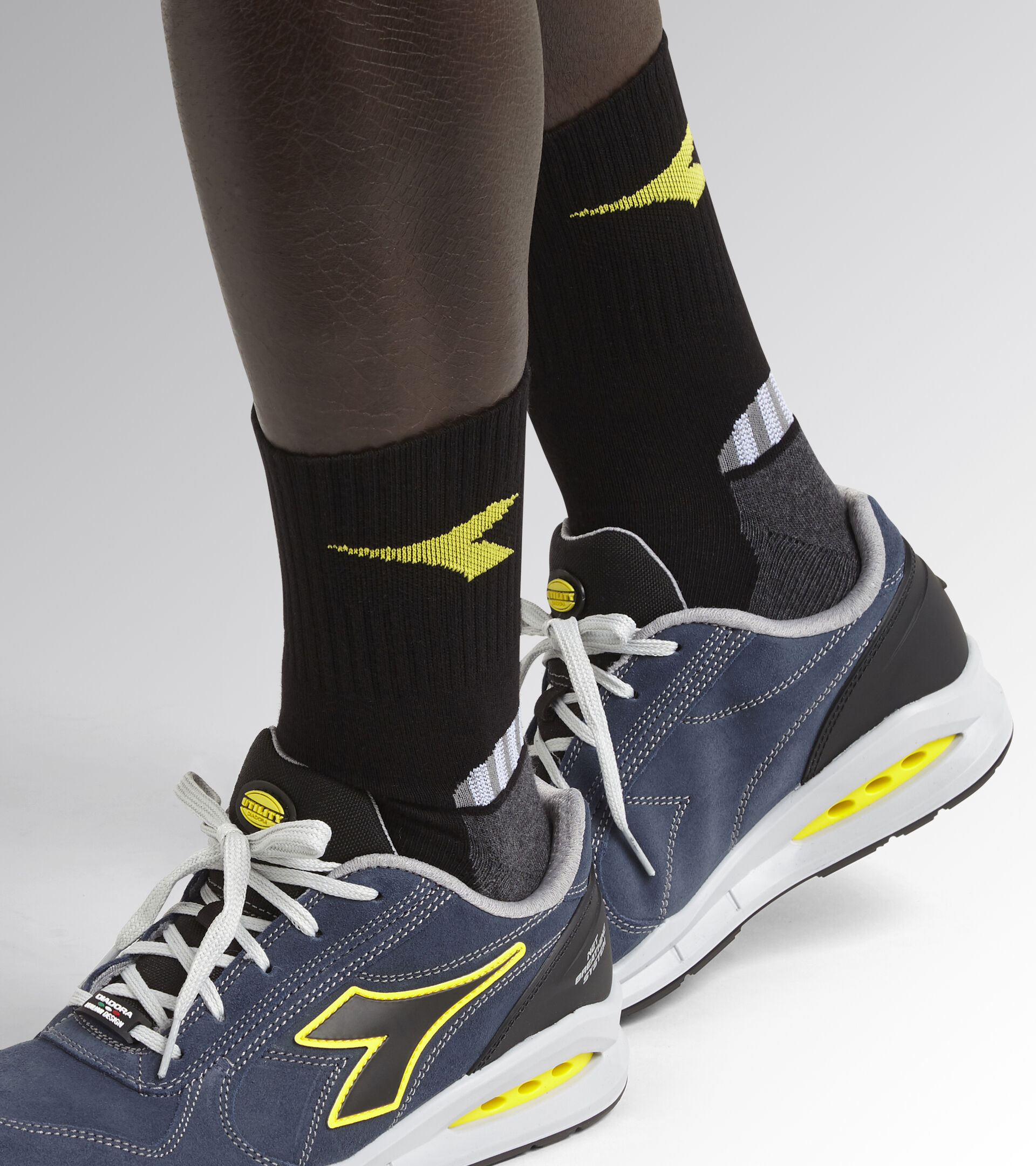 Socks for work shoes COTTON SUMMER SOCKS BLACK/DARK GULL GREY - Utility
