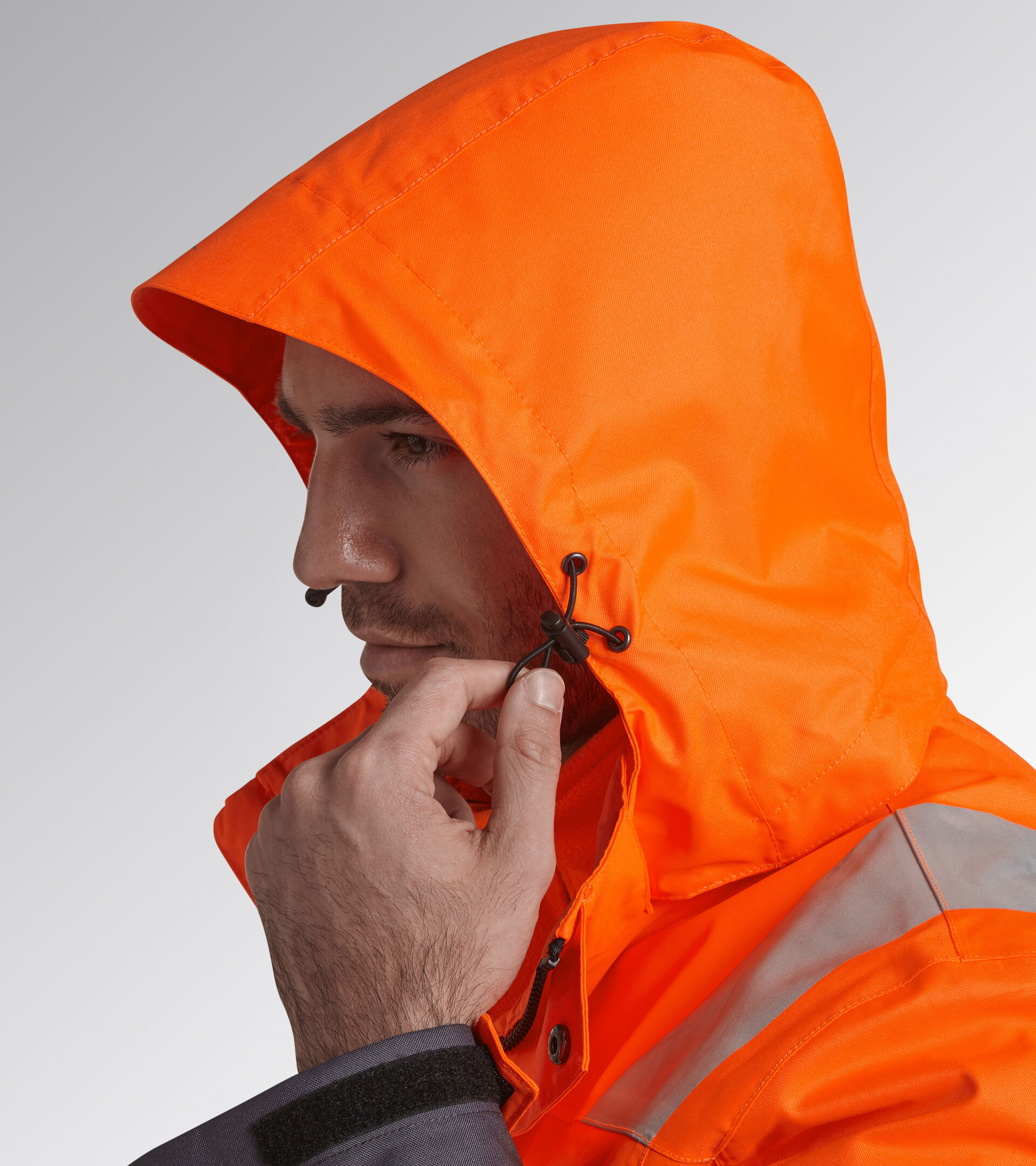 Work jacket HV JACKET ISO 20471 EXTERNAL SHELL FLUORESCENT ORANGE ISO20471 - Utility