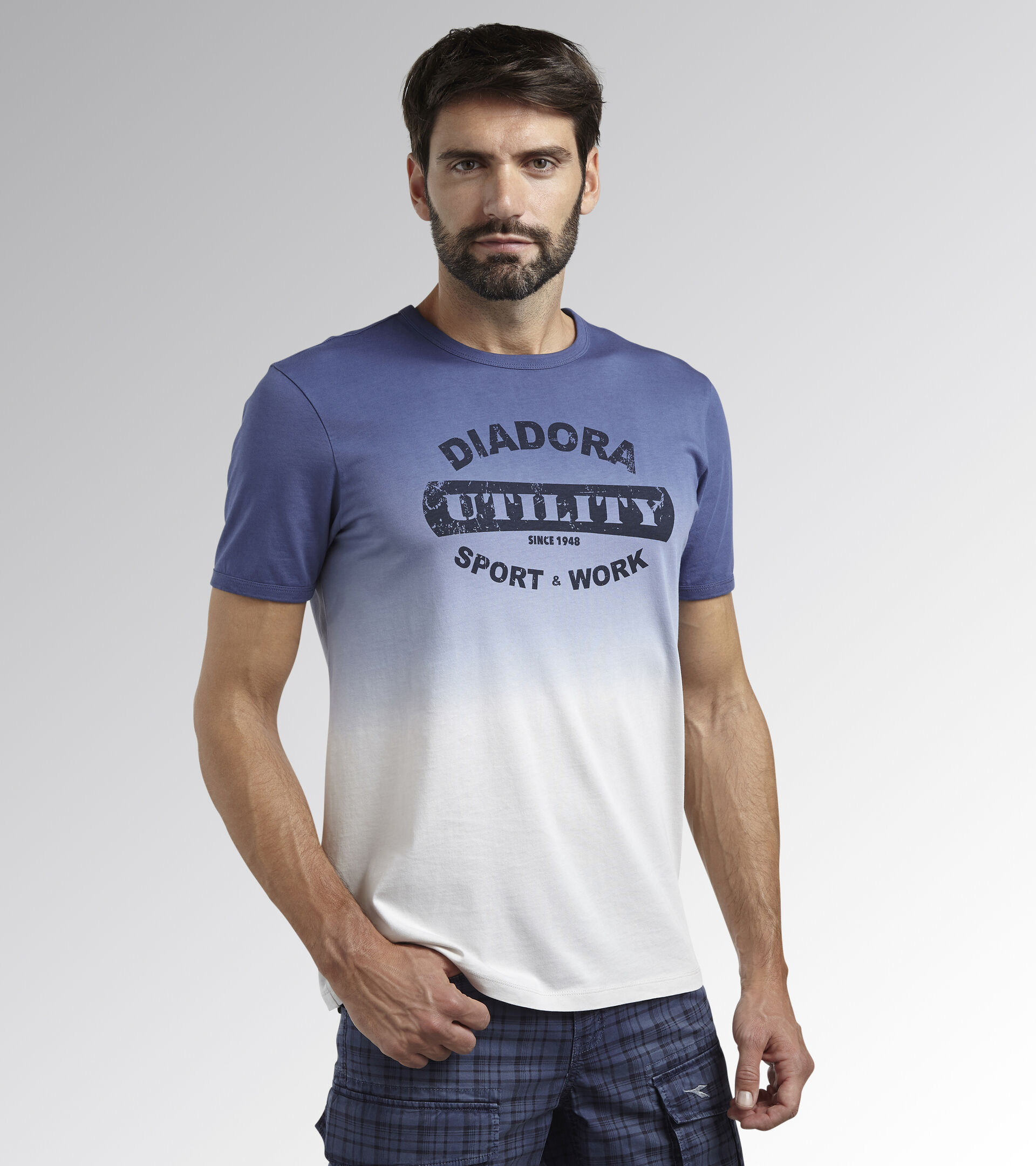 T-shirt manica corta da lavoro T-SHIRT DEEP DYED GRIGIO PLEUROTUS - Utility
