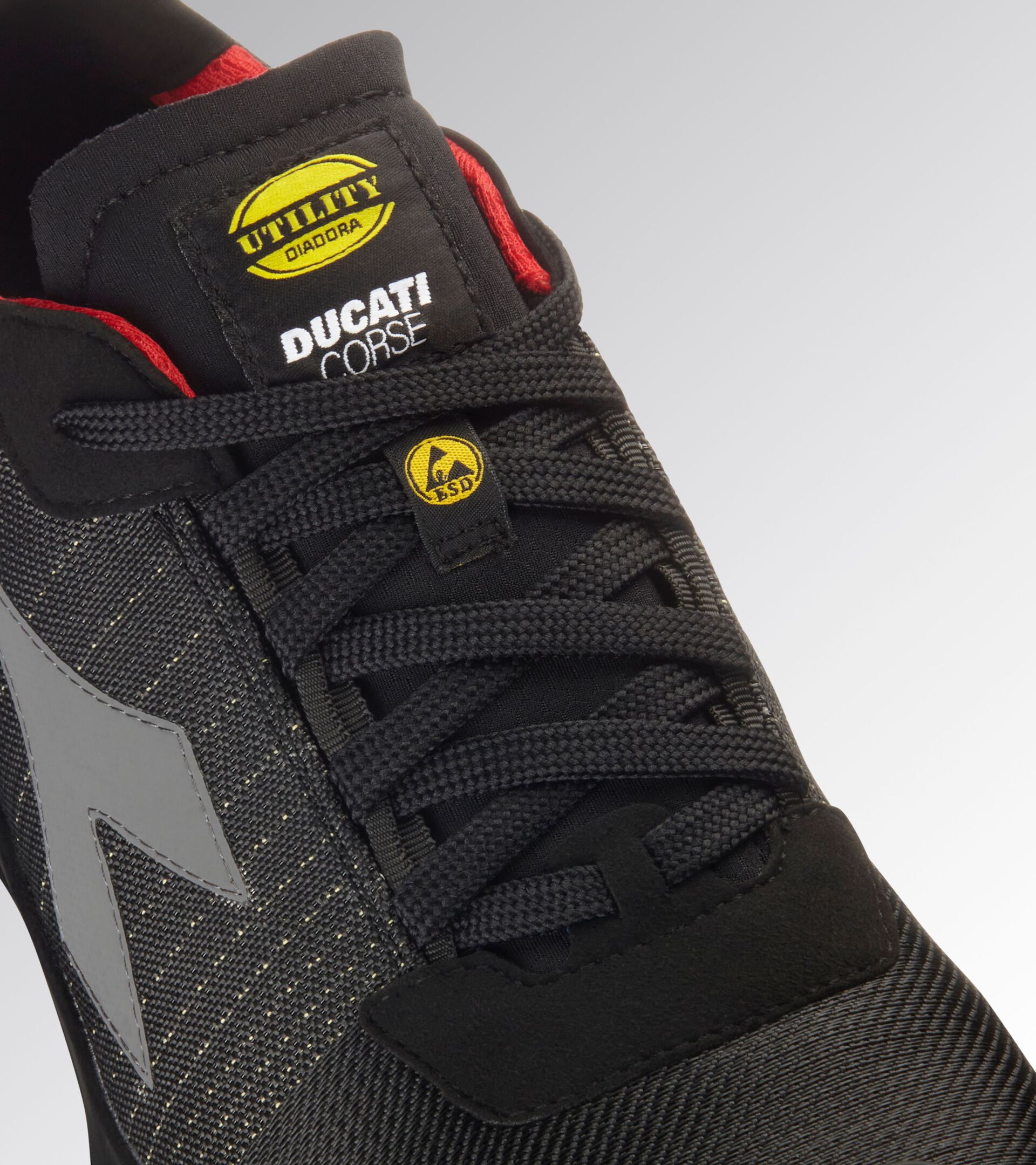 Low safety shoe - Diadora Utility x Ducati Corse FLY MOTOR MATRYX LOW S3L FO SR HRO SC ESD BLACK/BLACK - Utility