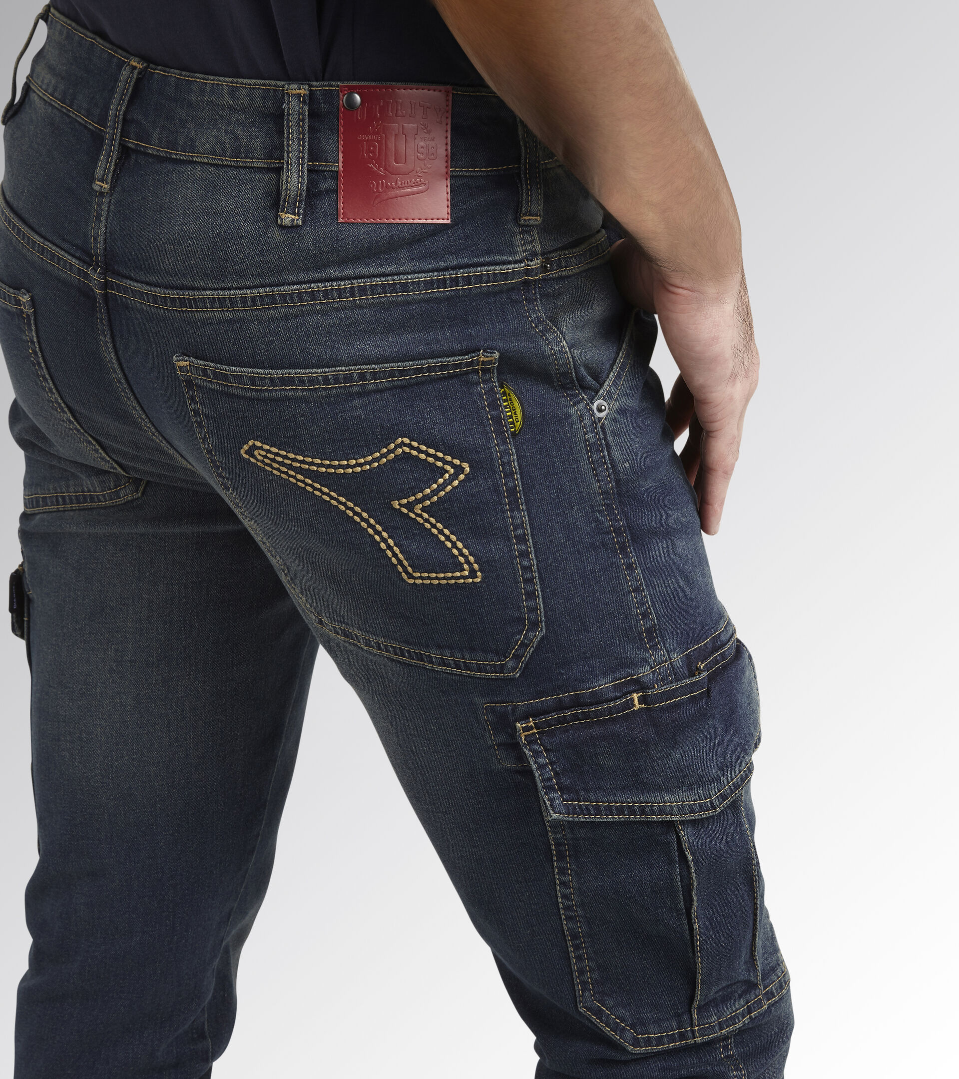 Denim work trousers PANT STONE CARGO DIRTY WASHING - Utility