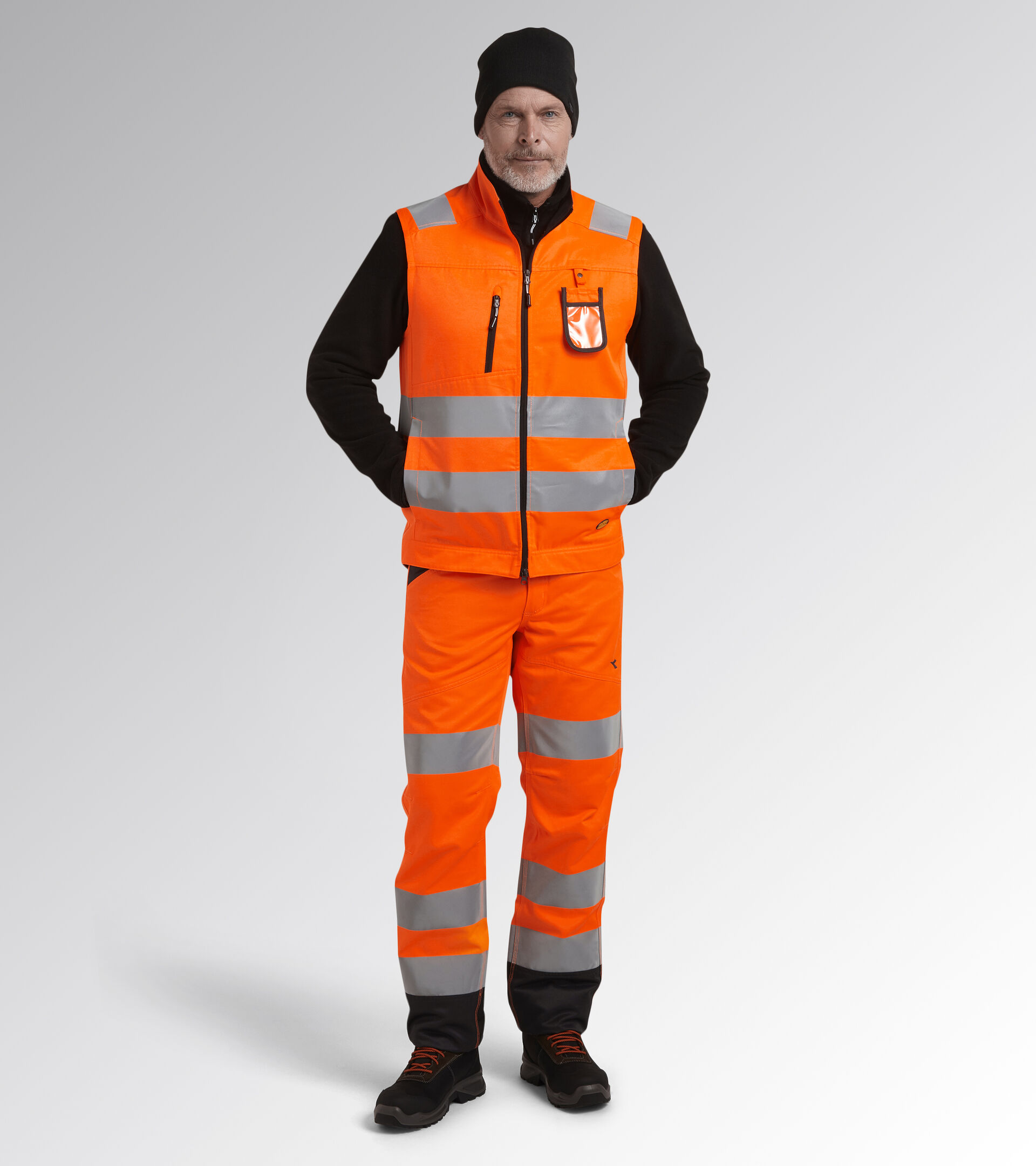 Work coveralls HV VEST ISO 20471 FLUORESCENT ORANGE ISO20471 - Utility