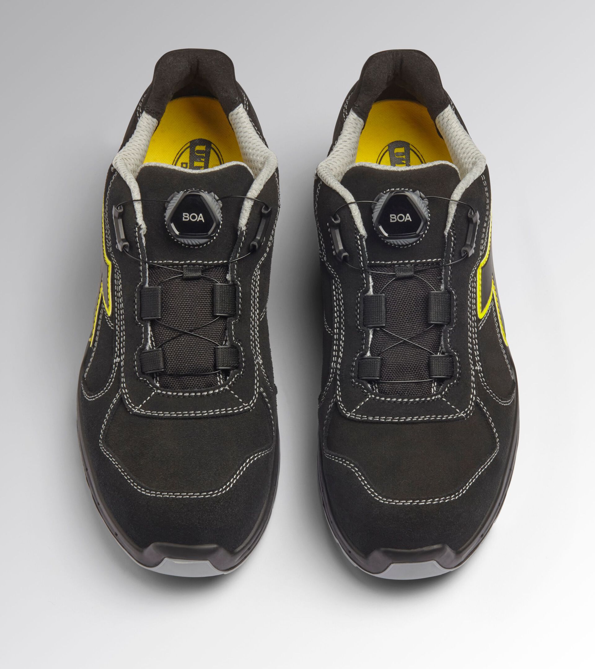 Low safety shoe with BOA Fit micro-metric lacing system RUN NET AIRBOX BOA LOW S3S FO SR BLACK/BLACK - Utility