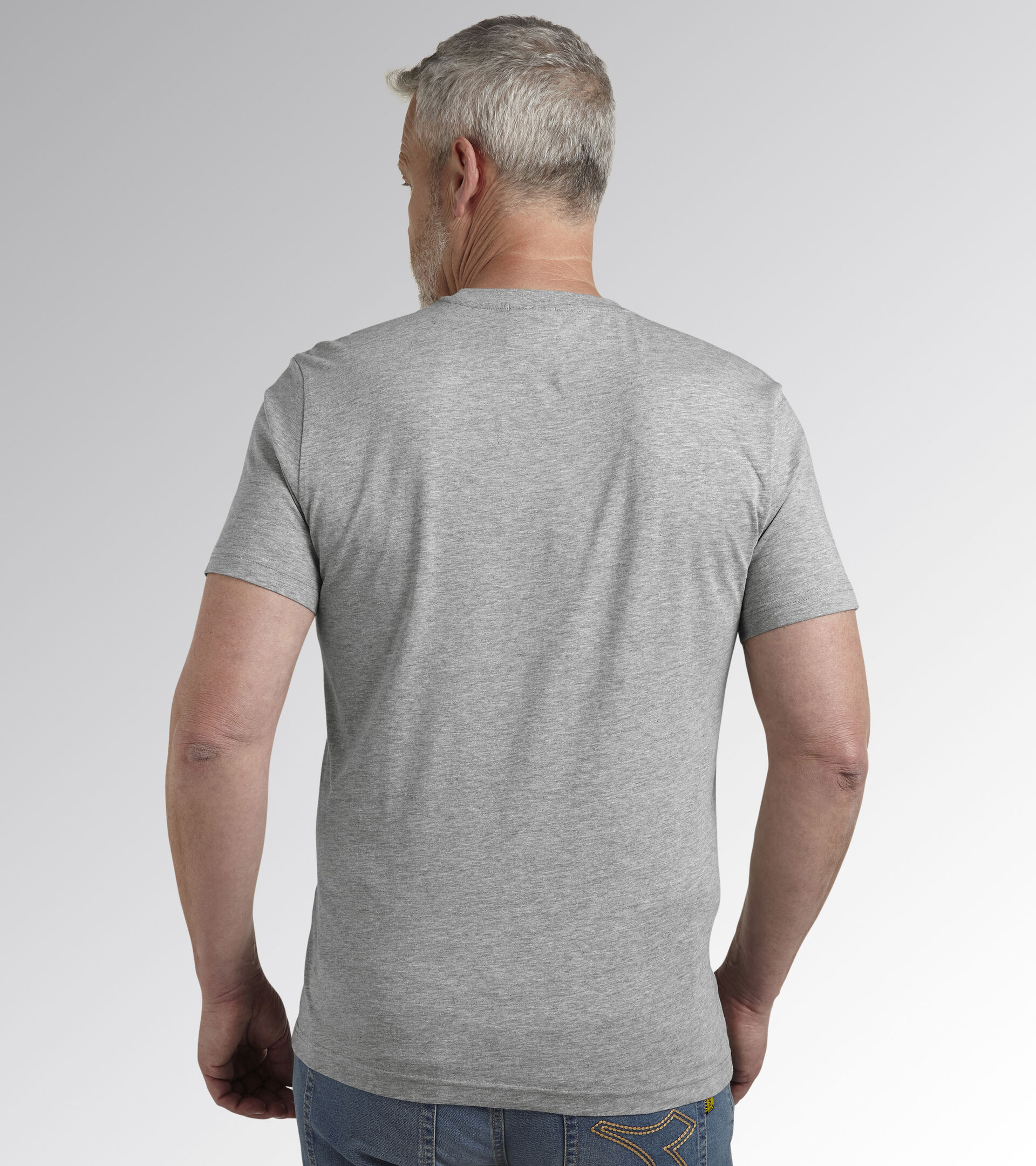 T-SHIRT GRAPHIC ORGANIC, LIGHT MIDDLE GREY MELANGE, hi-res