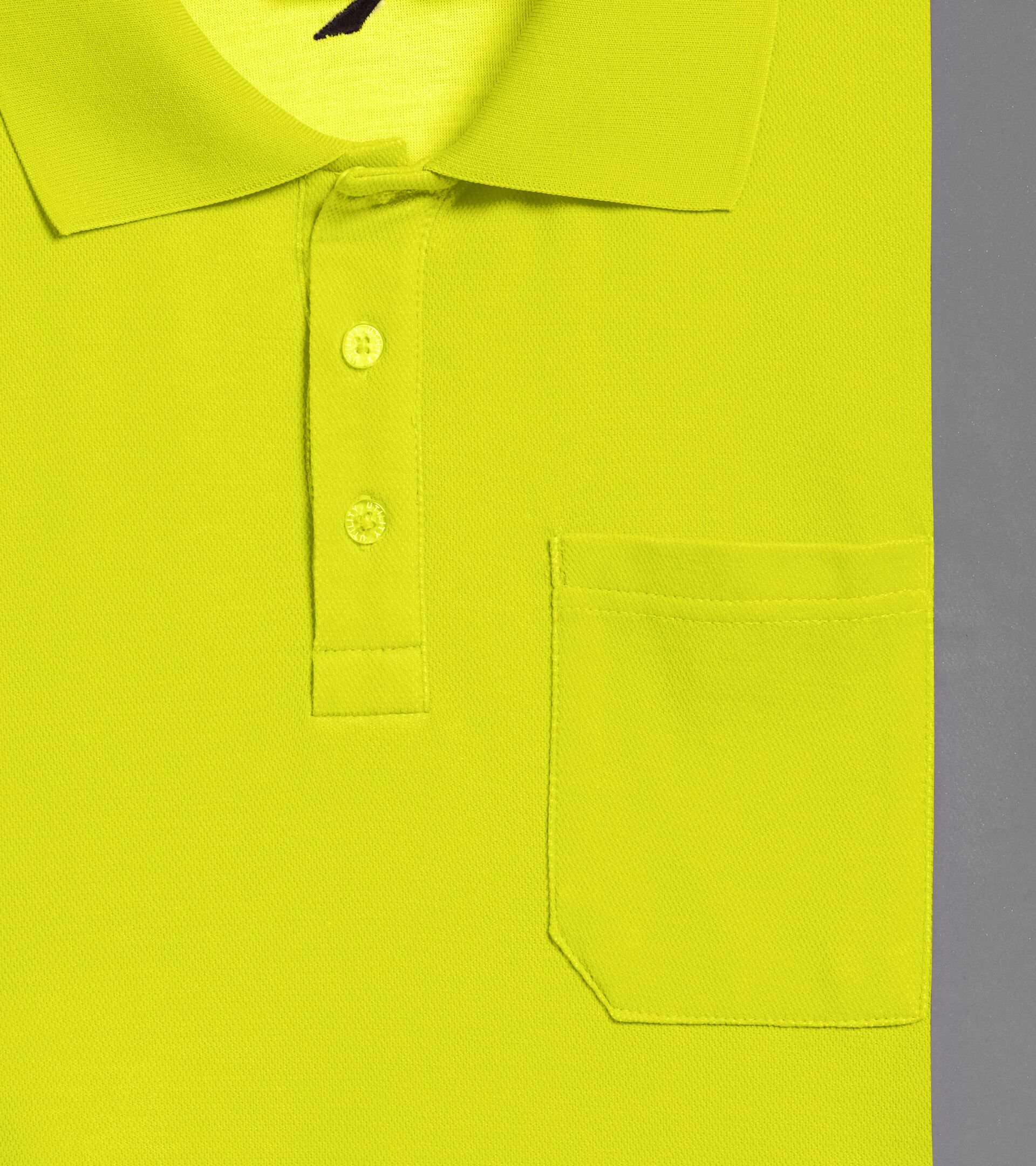 Short-sleeved work polo shirt POLO MC HV ISO 20471 FLUORESCENT YELLOW ISO20471 - Utility