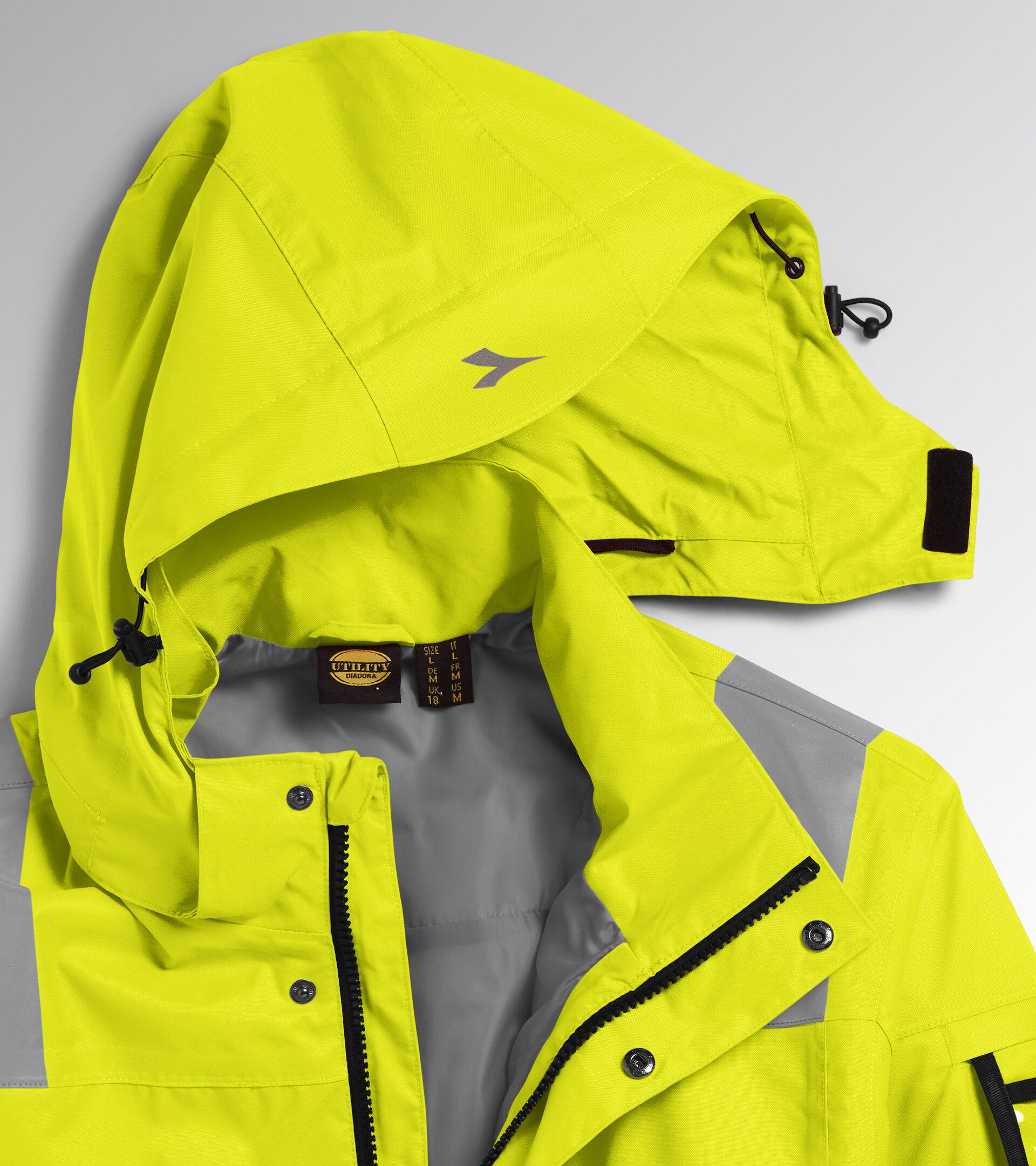 HV JACKET ISO 20471 EXTERNAL SHELL, FLUORESCENT YELLOW ISO20471, hi-res