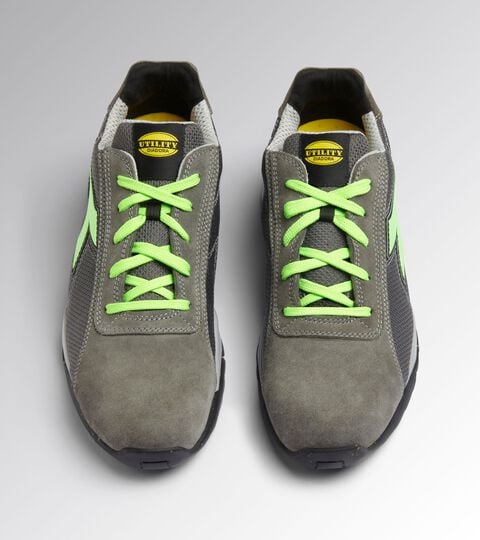 Low safety shoe GLOVE MDS TEXT LOW S1PS FO HRO SR COAL/GREEN FLUO - Utility