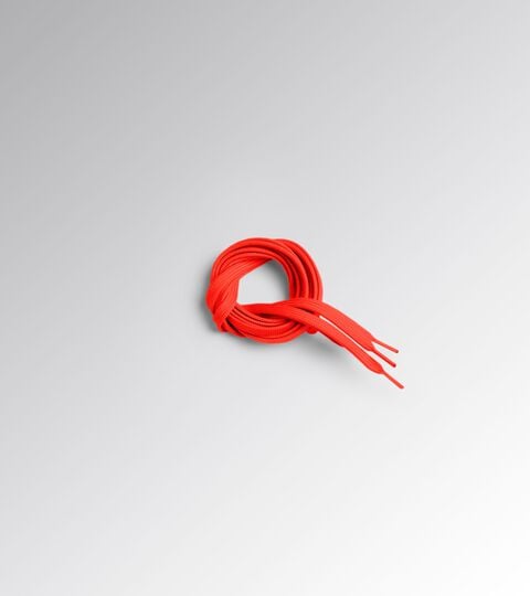 Laces for Utility shoes FLAT LACES THERMO 120 RED FLUO - Utility