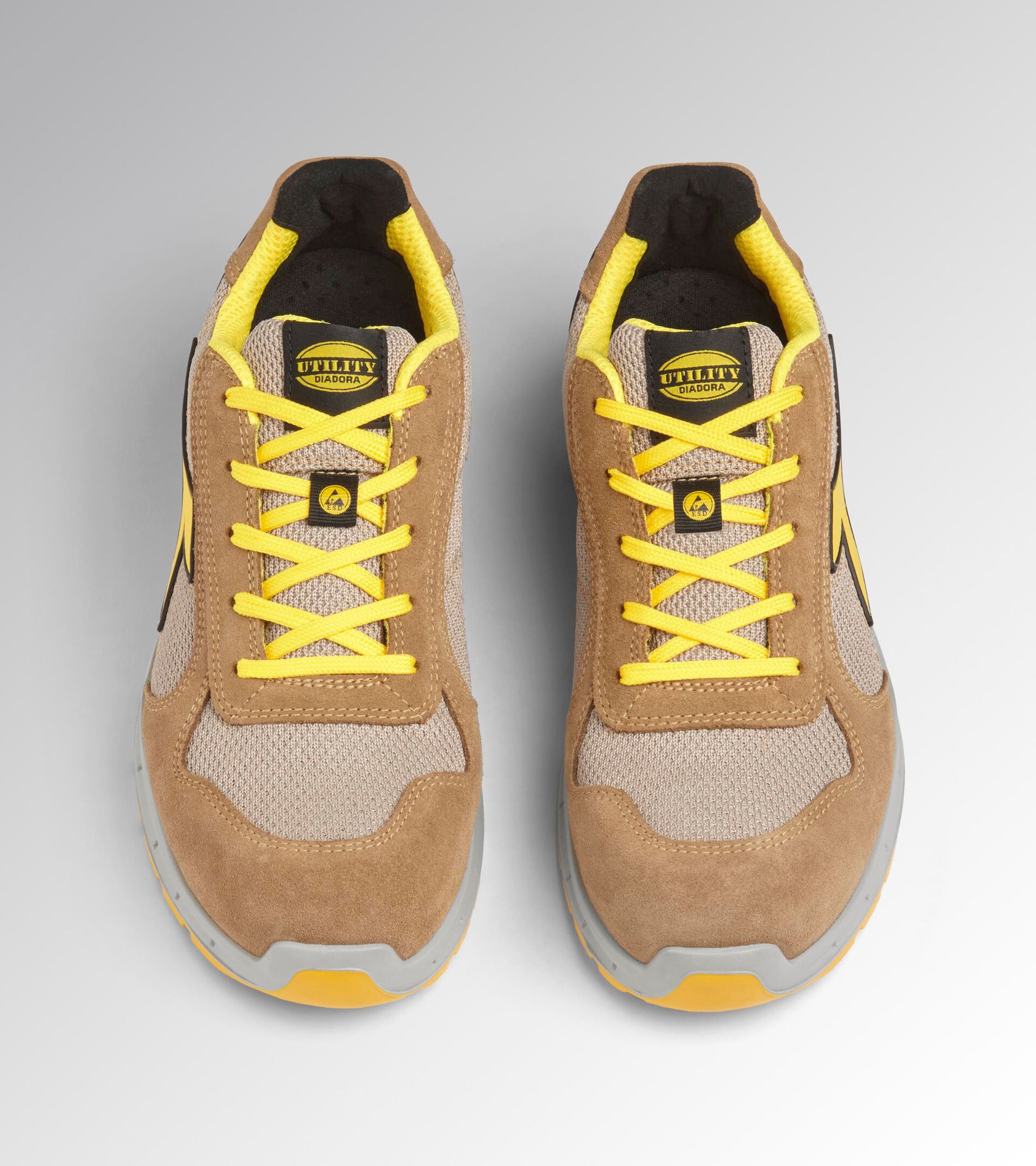 Chaussures de s&eacute;curit&eacute; basses S1PS RUN A.BOX LOW S1PS FO SR ESD MARRON TOBAC/ROCHE LUNAIRE - Utility