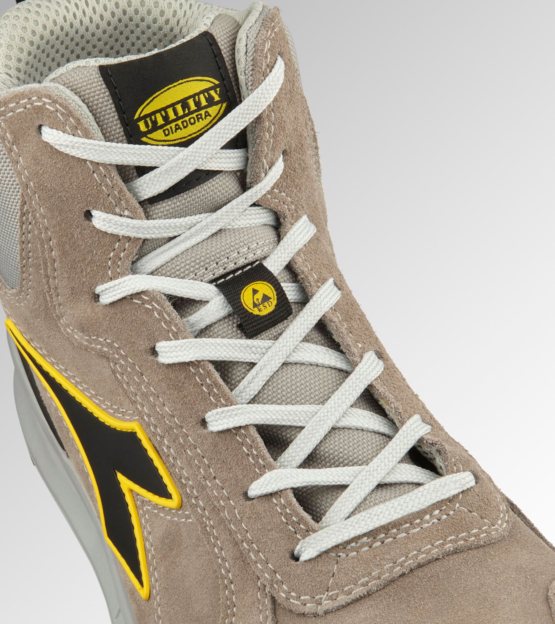 Mid-top S3S safety shoes RUN A.BOX MID S3S FO SR ESD WIND GRAY/WIND GRAY - Utility