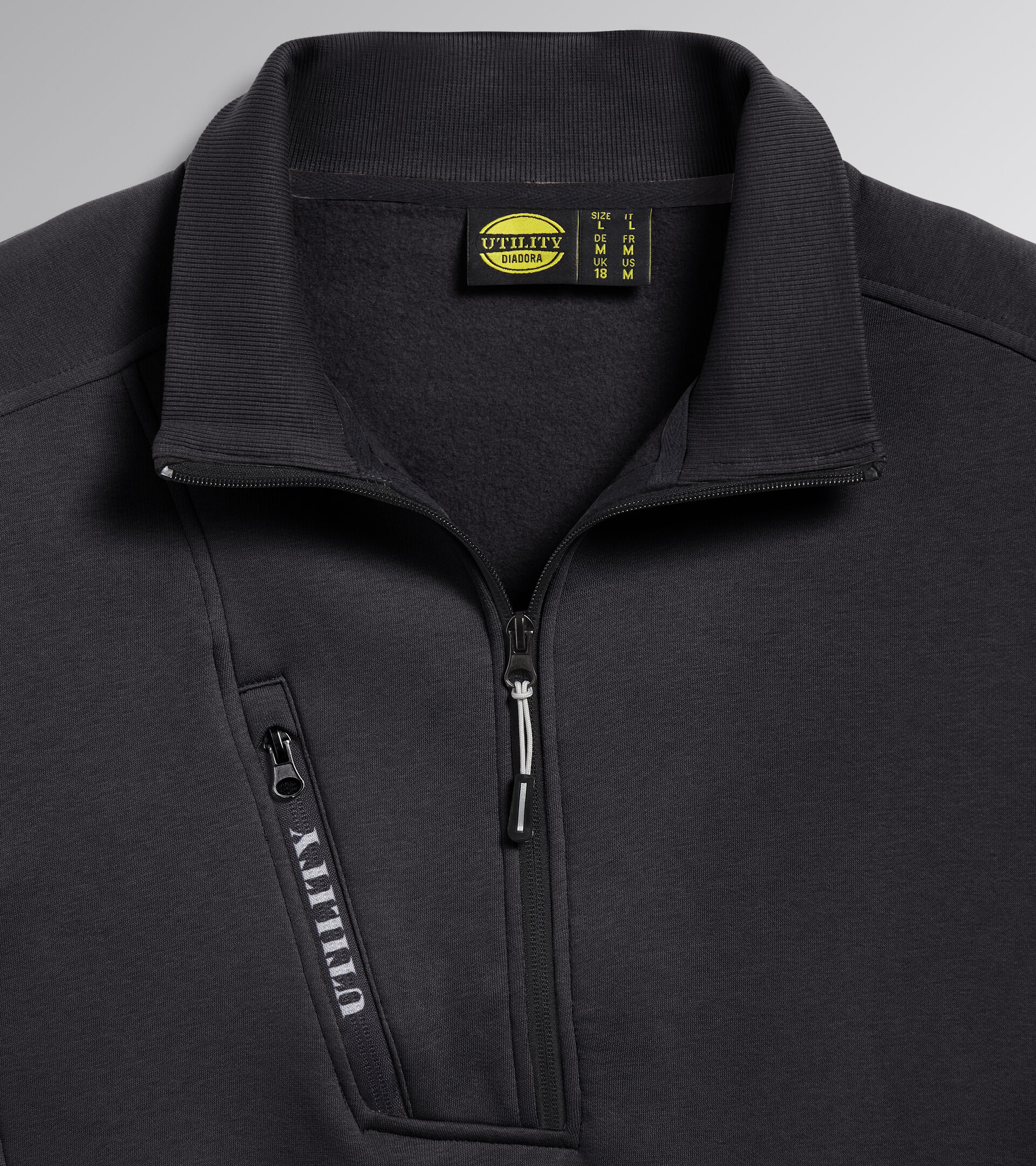 Work track jacket SWEATSHIRT HZ LITEWORK BLACK - Utility