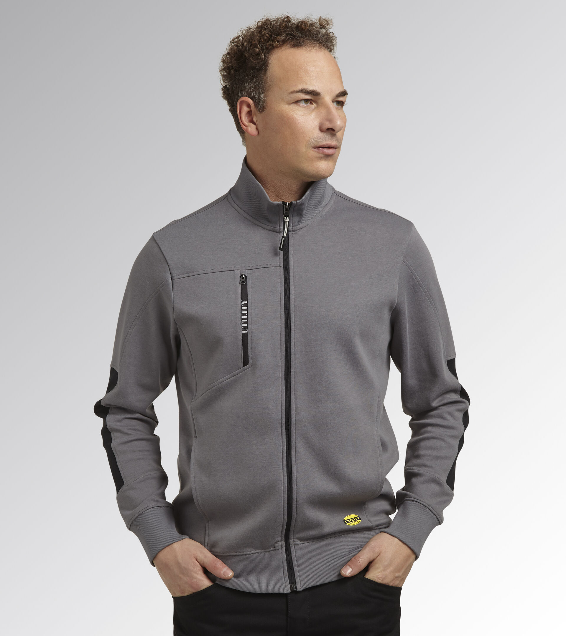 Work track jacket SWEATSHIRT ZIP LITEWORK STEEL GRAY - Utility